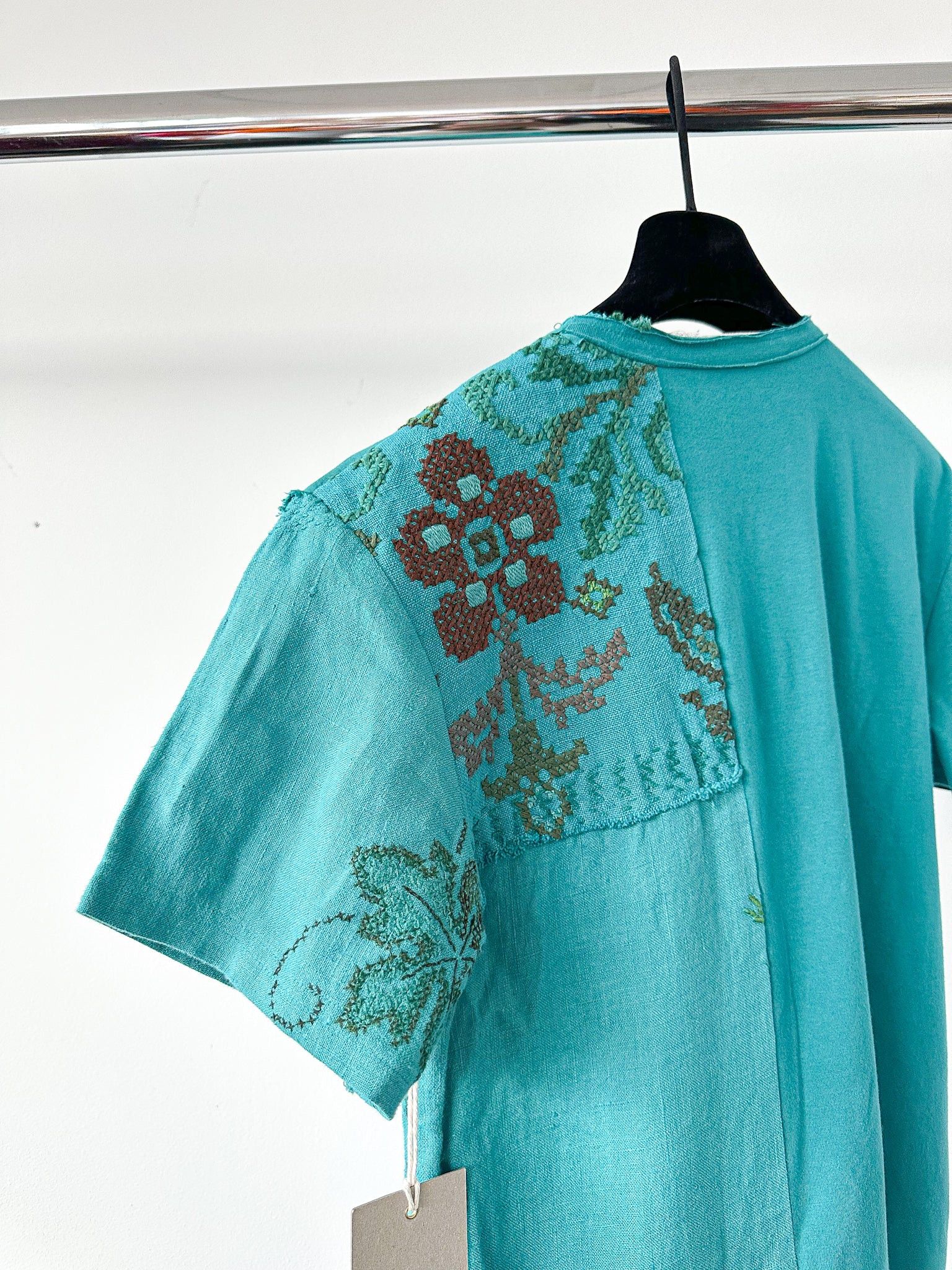 By Walid By Walid Hanky Story Patchy T Shirt In Teal Size US XXS / EU 40 - 7 Thumbnail