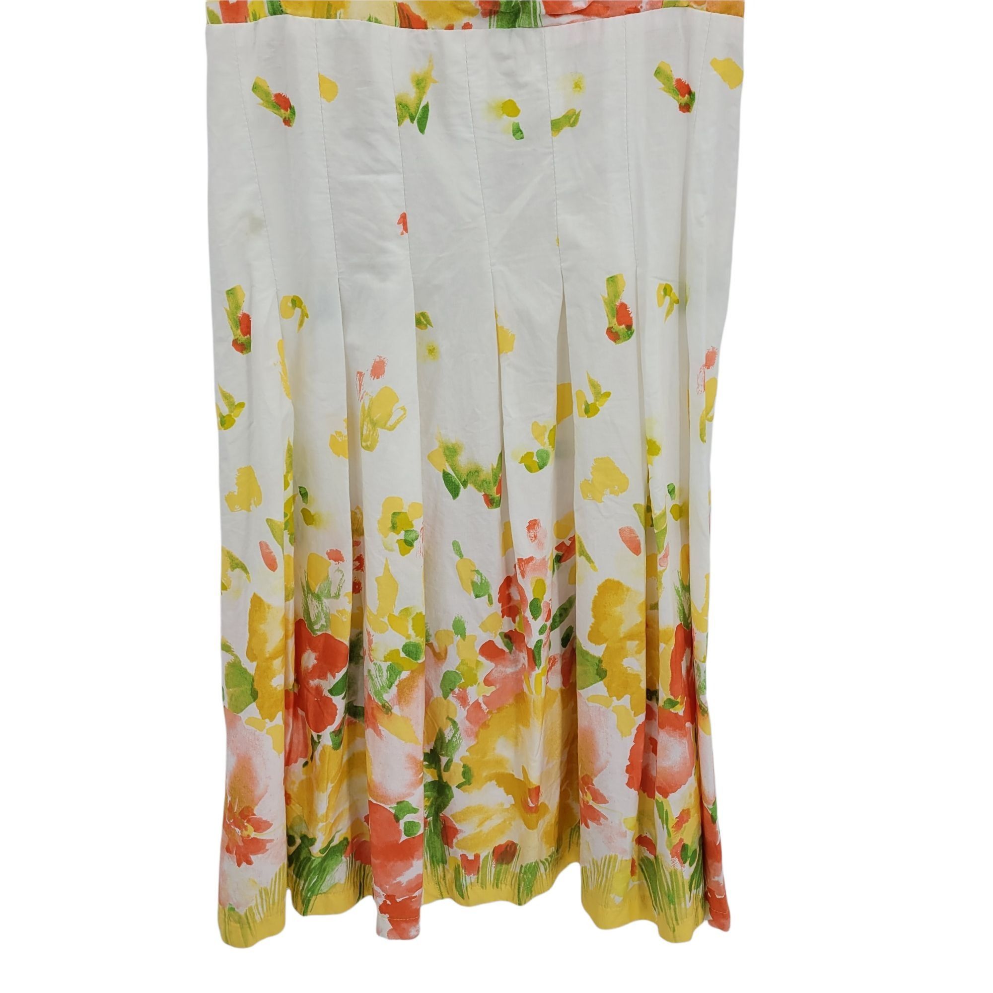 Vintage Vtg Apron Dress Sz 8 Cotton Cottagecore Peasant White Spring Size M / US 6-8 / IT 42-44 - 4 Thumbnail