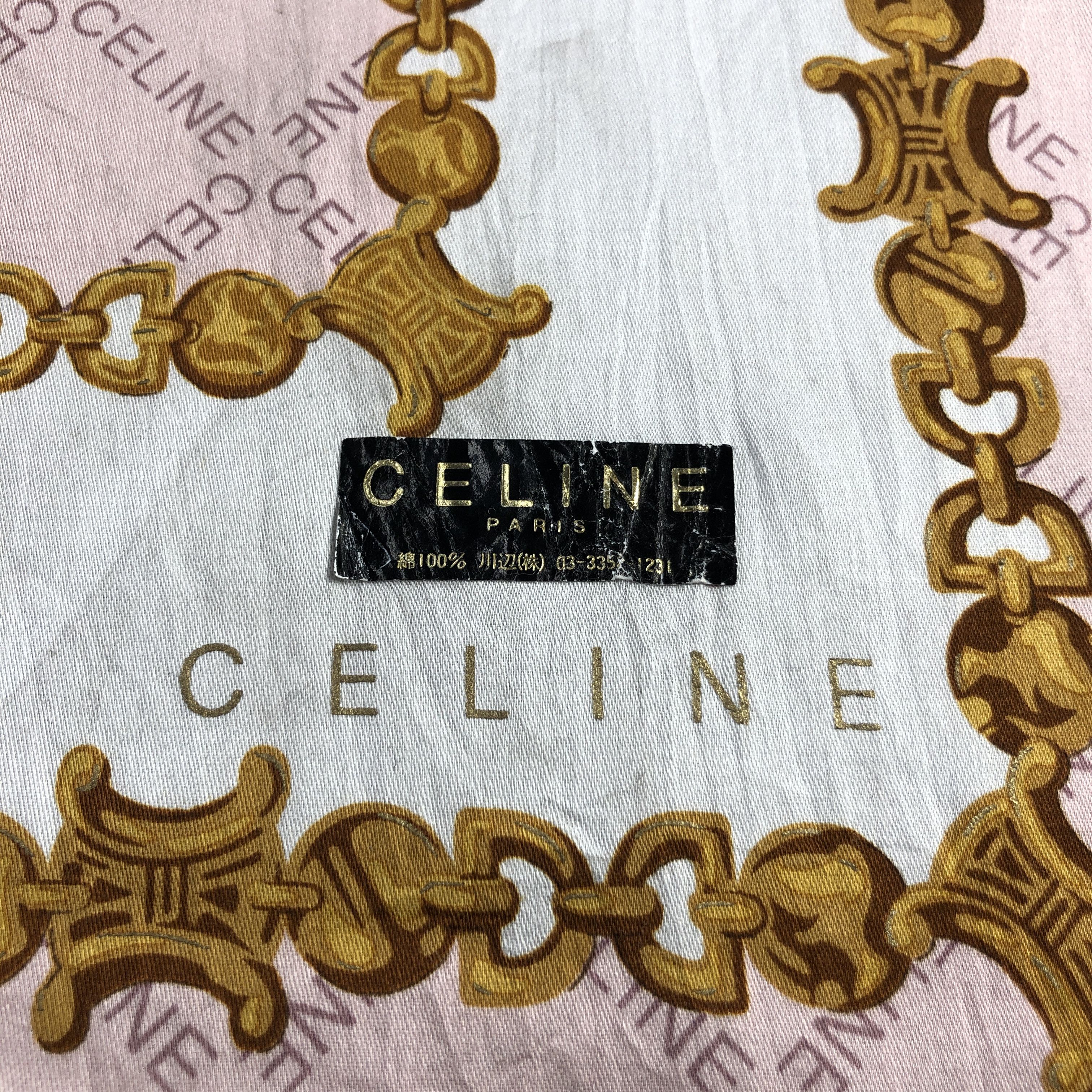 Vintage CeLIne Chains Handkerchief Neckerchief Bandana H2696 Size ONE SIZE - 4 Thumbnail