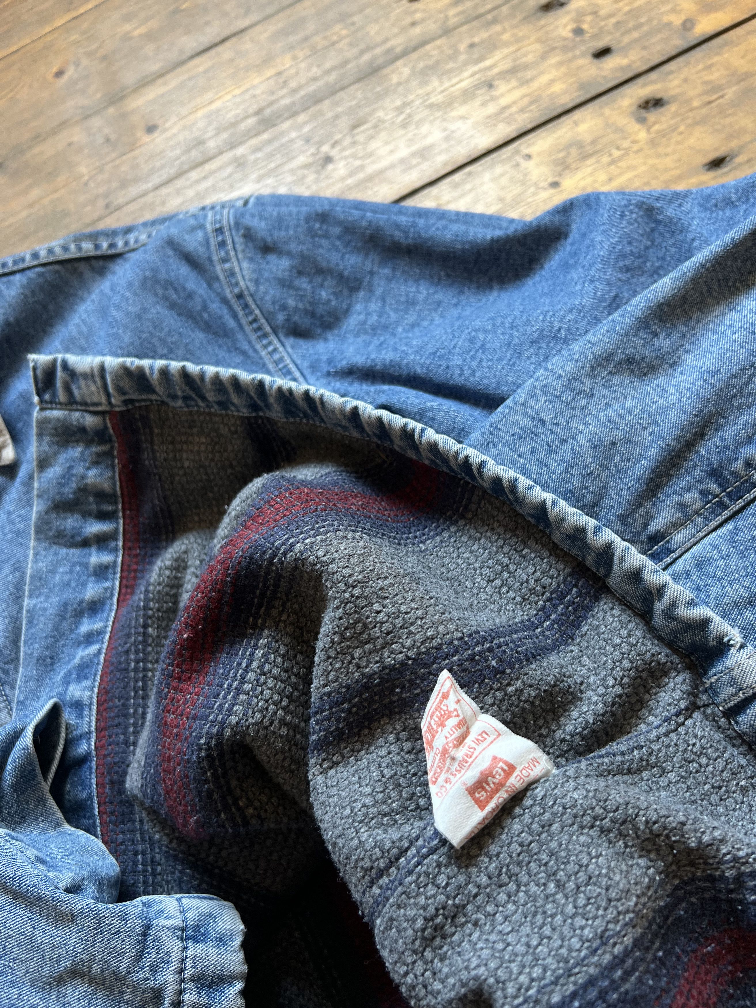 Levi's Vintage Clothing Levis Vintage Trucker Parka Heavy Denim 1960s Jacket Size US XXL / EU 58 / 5 - 9 Thumbnail