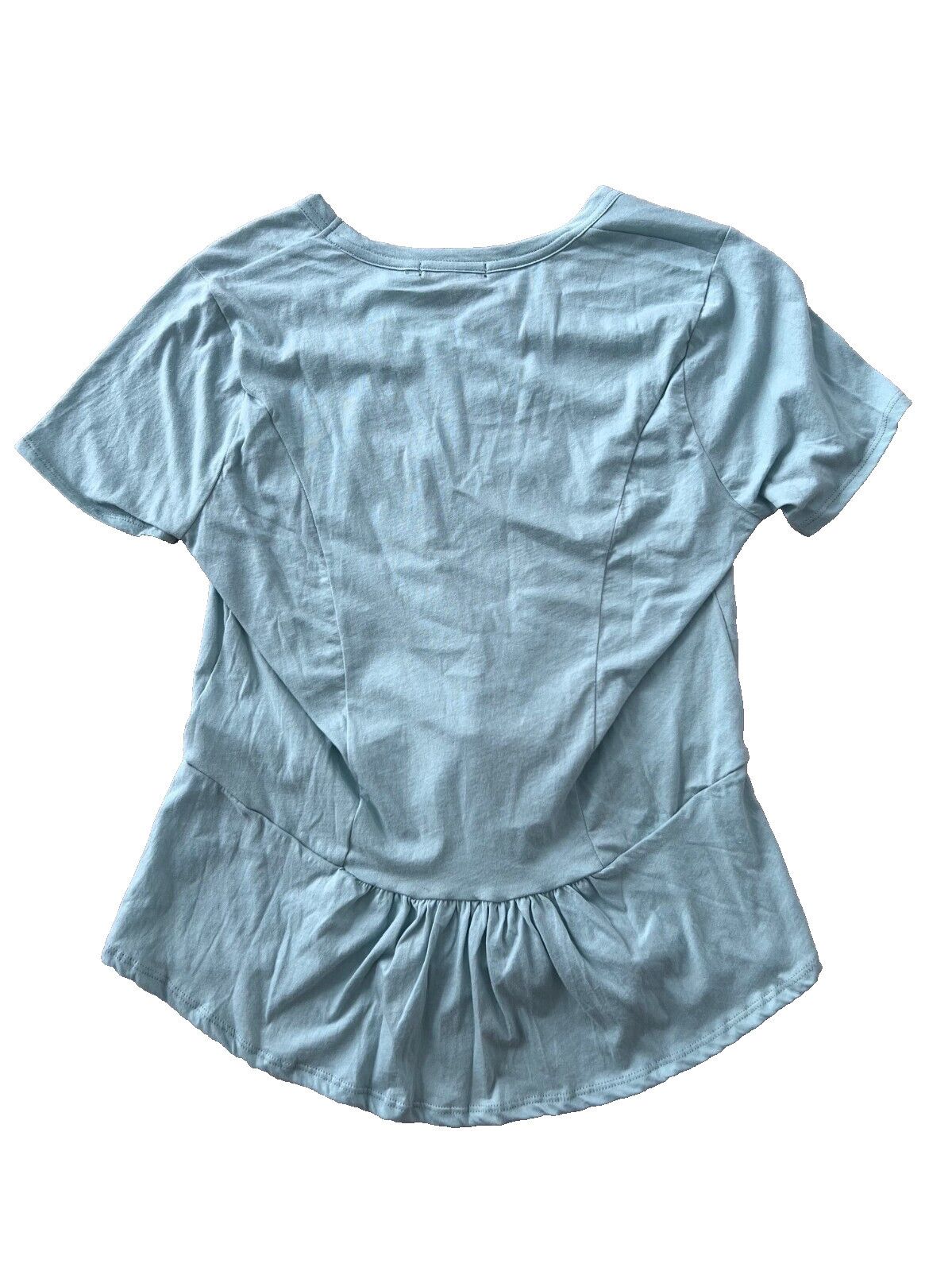 Joe's Joe's Collection Peggy Peplum Ruffled Hem Top Dusty Blue M Size M / US 6-8 / IT 42-44 - 4 Thumbnail