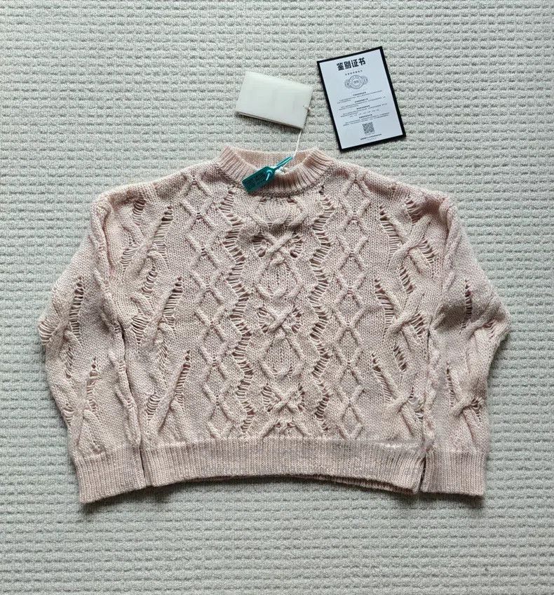 Our Legacy Cable Knit Round Neck Wool Sweater
