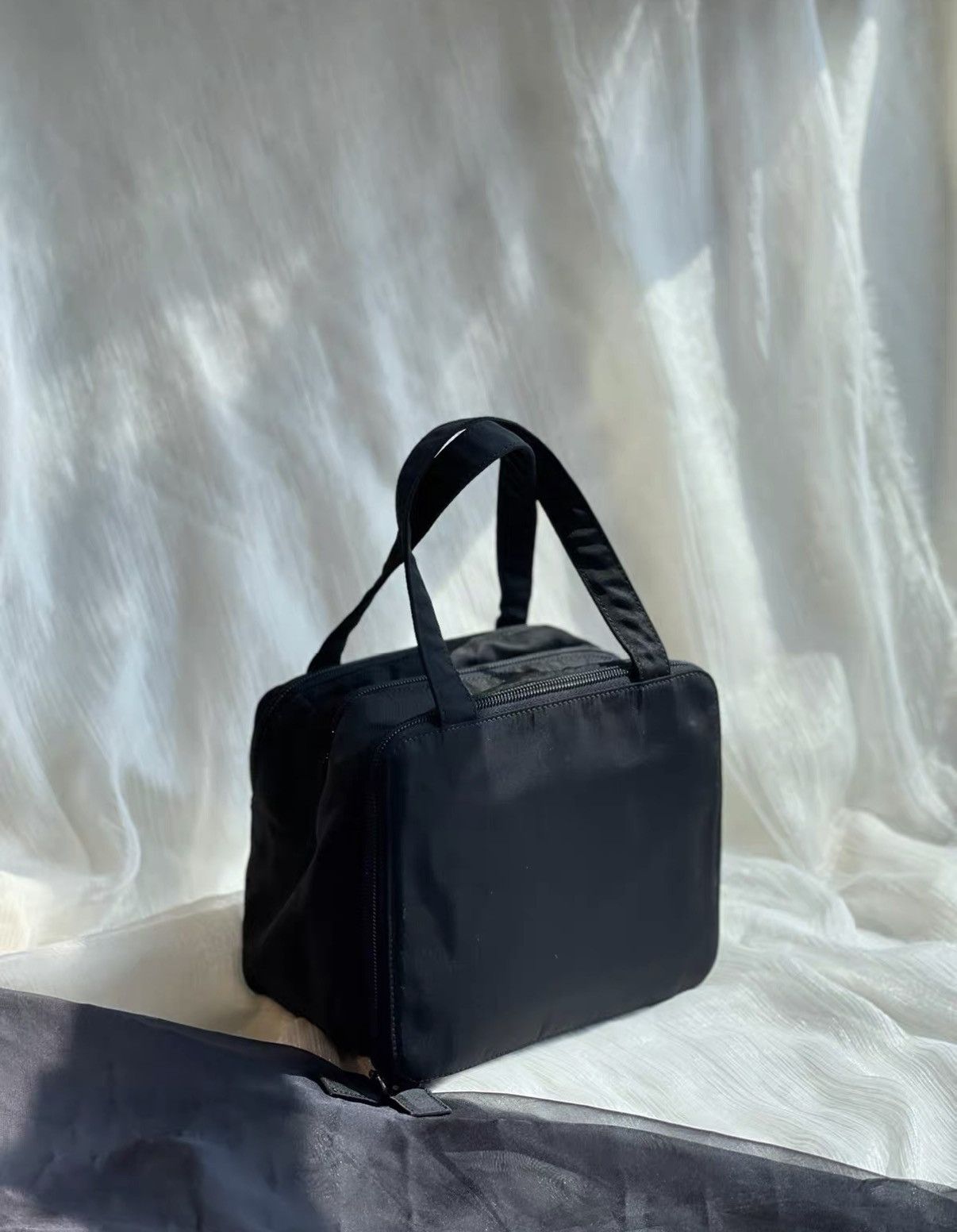 Prada Prada Mini Black & Silver Nylon Tofu Handbag J36 Size ONE SIZE - 2 Thumbnail
