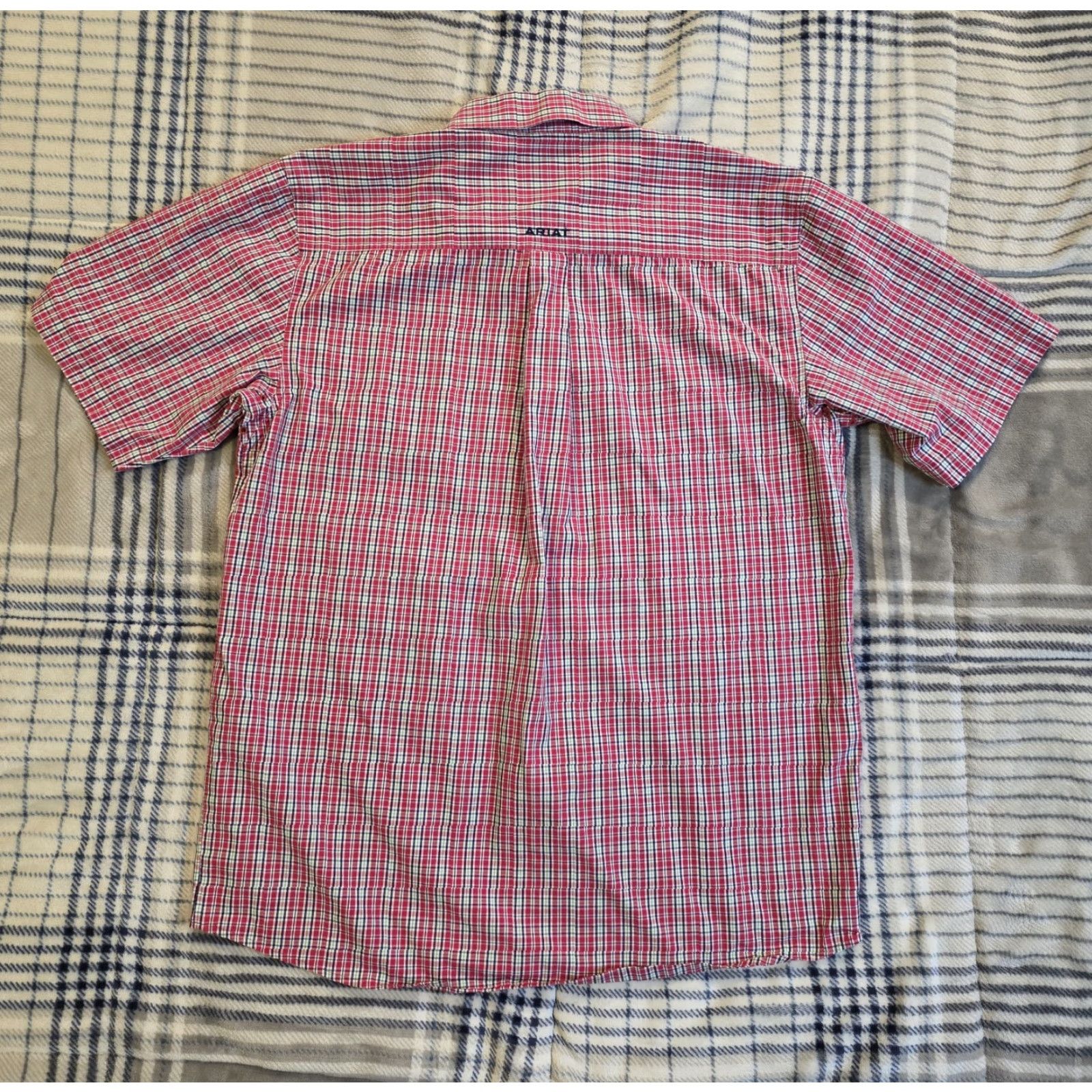 Ariat Ariat Pro Series Short Sleeve Button Down Pocket Shirt Red Plaid Men's M Size US M / EU 48-50 / 2 - 3 Thumbnail