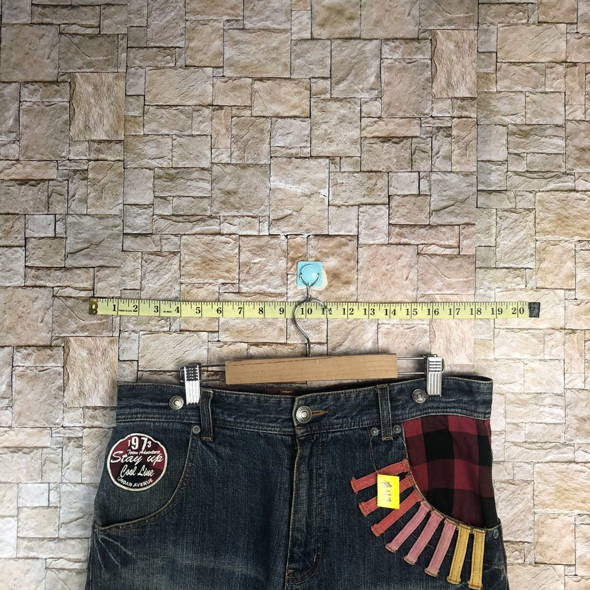 Designer × Japanese Brand Urban Vanue double waist Blue Denim Pants #A117 Size US 32 / EU 48 - 4 Thumbnail