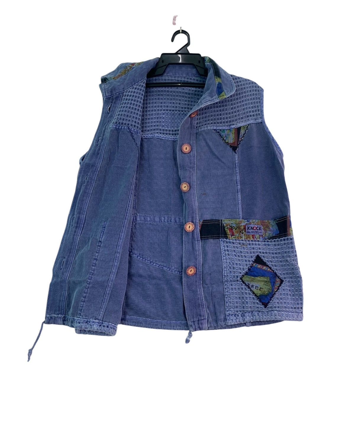 Vintage KNOCK like Kapital japan boro patch indigo vest jacket Size US M / EU 48-50 / 2 - 3 Thumbnail
