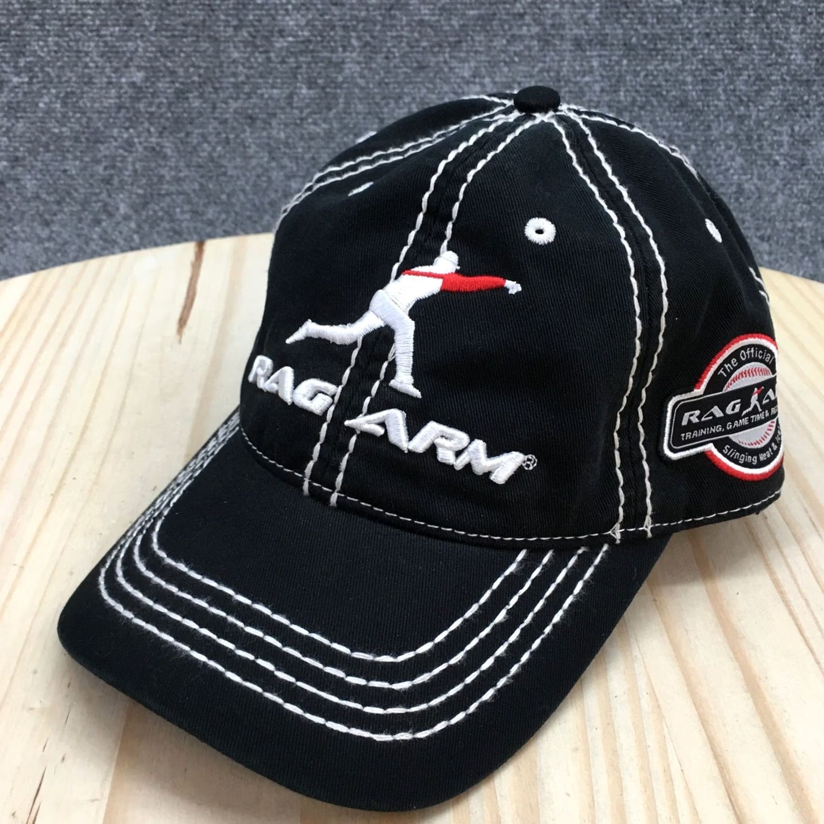 Garage Rag Arm Baseball Cap Hat Mens One Size Black Adjustable Embroidered Logo Size ONE SIZE - 2 Thumbnail