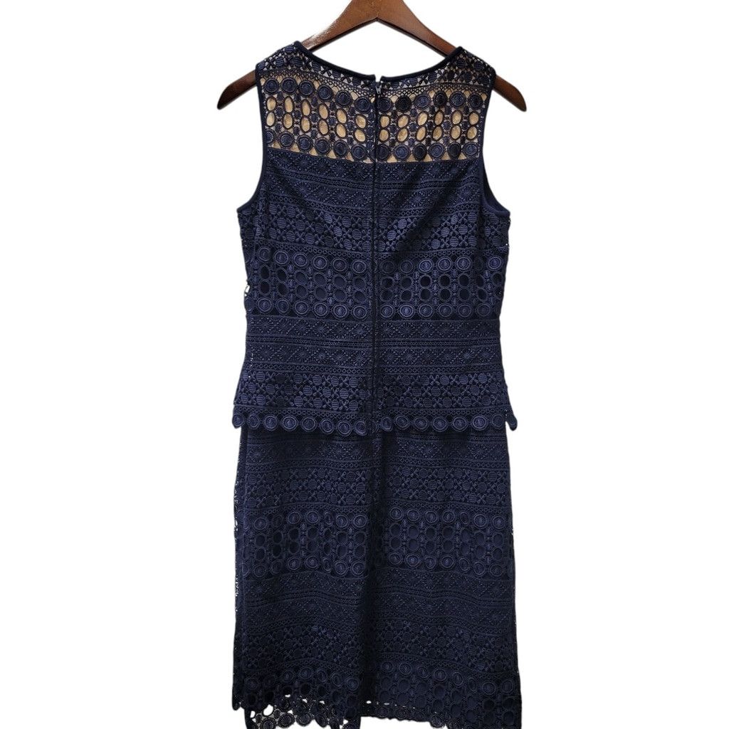 Lauren Ralph Lauren Lauren by Ralph Lauren Women's Sheer-Yoke Lace Dress 8 Size M / US 6-8 / IT 42-44 - 4 Thumbnail