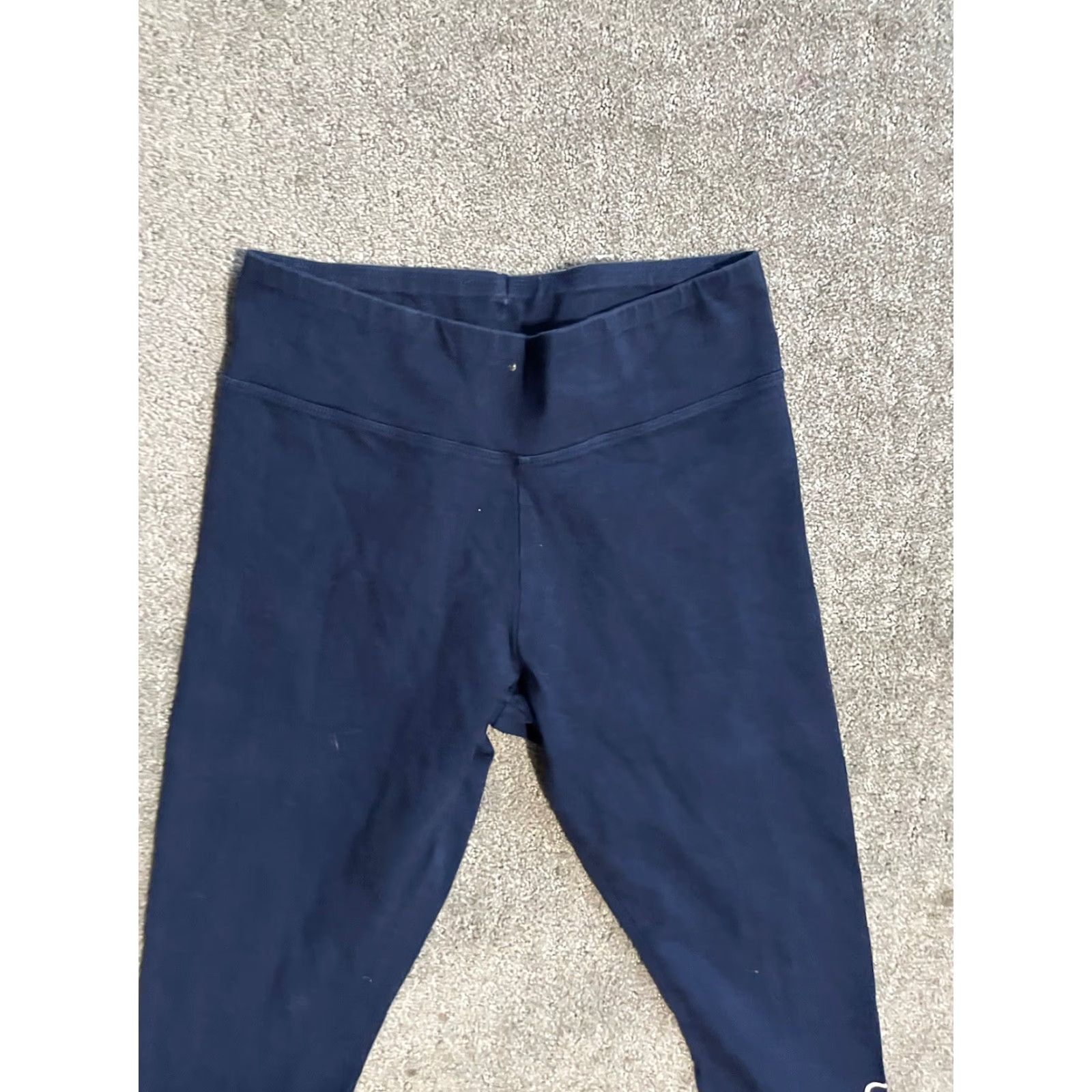 Fila VINTAGE FILA Sport Performance Compression Leggings Women’s Small Striped Athletic Activewear Navy Blue Size 28" / US 6 / IT 42 - 2 Thumbnail