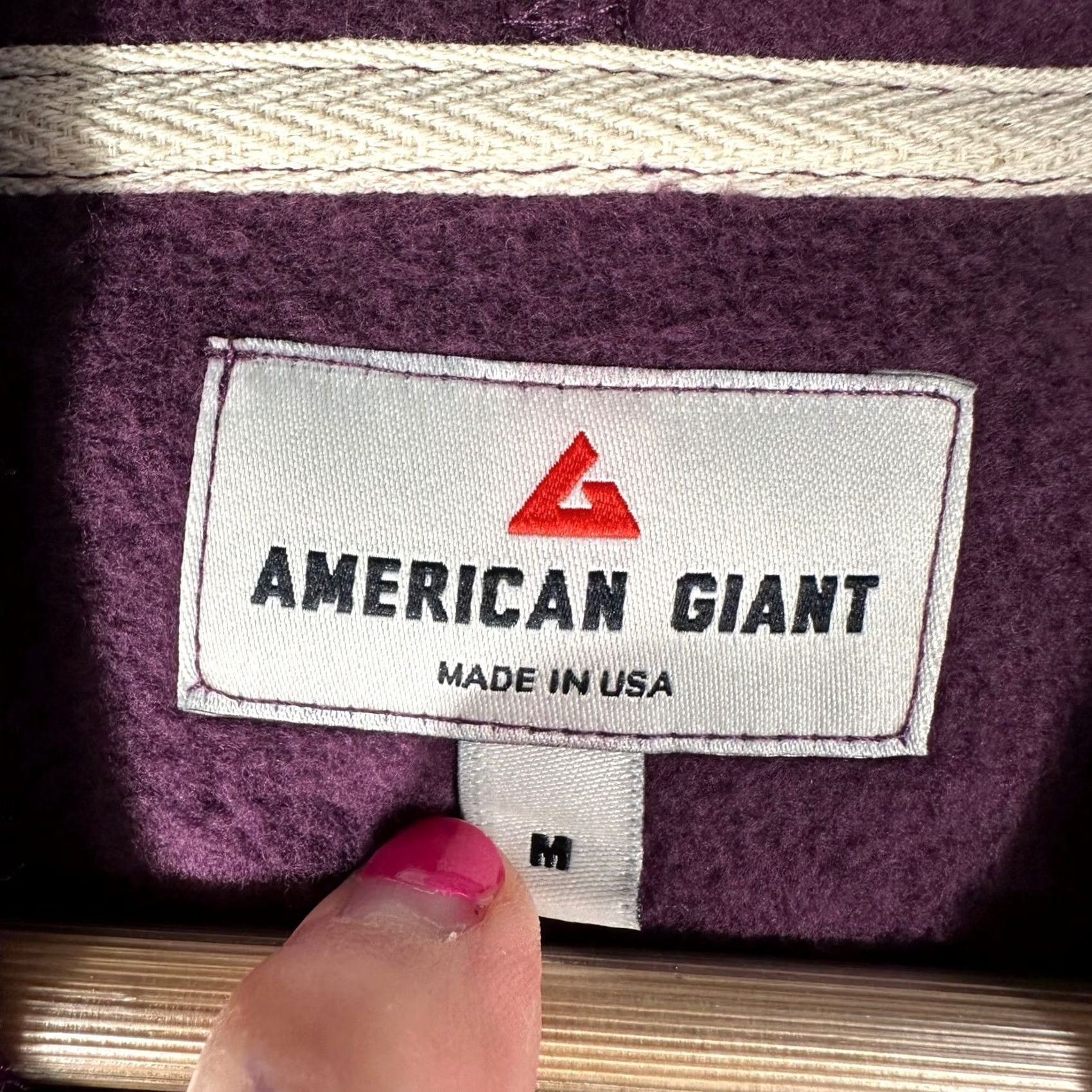 Vintage American Giant Hoodie Purple 100% Cotton Pullover M Men Regular Size US M / EU 48-50 / 2 - 6 Thumbnail