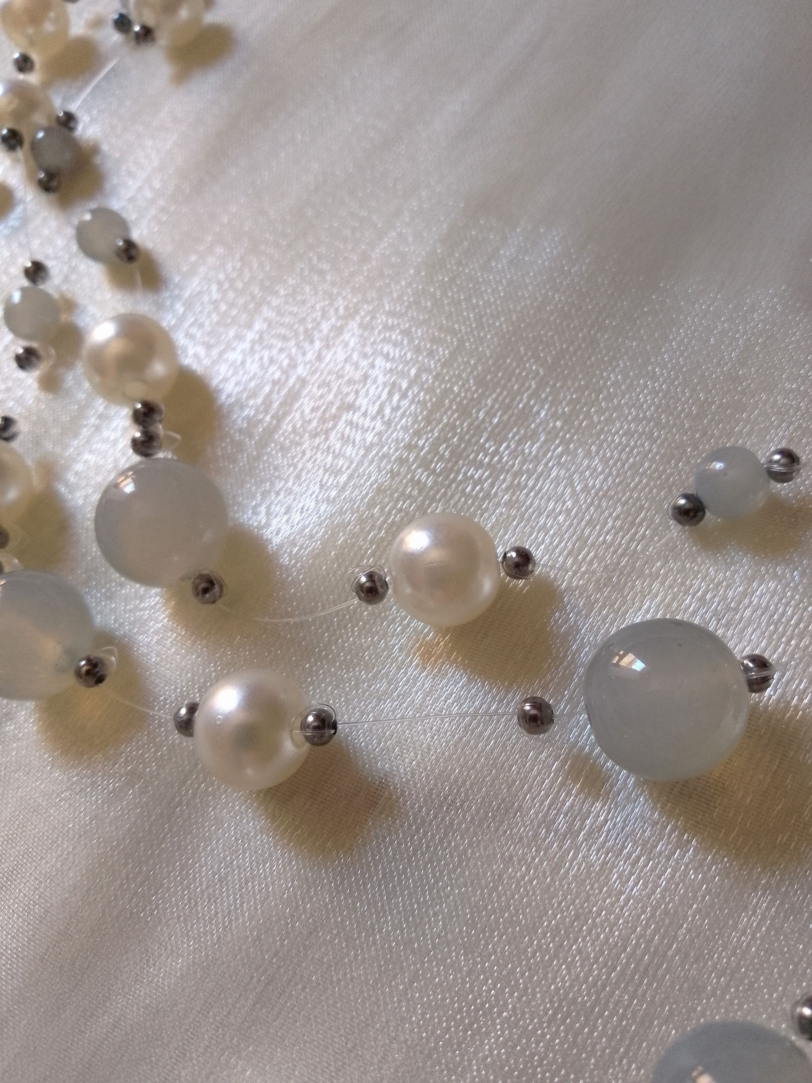 Handmade Necklace Long Multithread Pearls Crystal Matinee Style Size ONE SIZE - 4 Thumbnail