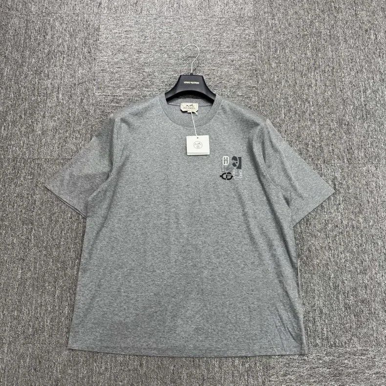 Hermes Leather patch pattern short sleeve