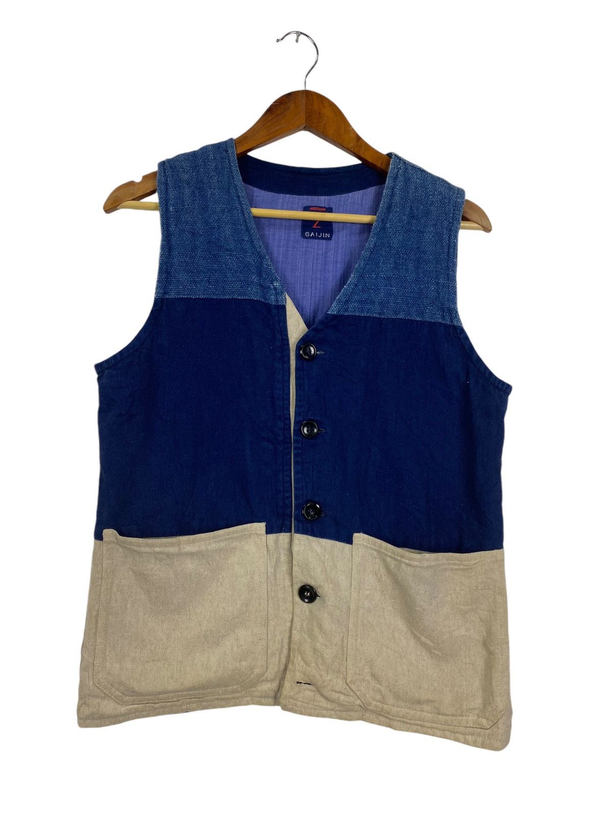Japanese Brand × Vintage Vintage Gaijin Japanesse vest Size US S / EU 44-46 / 1 - 1 Thumbnail