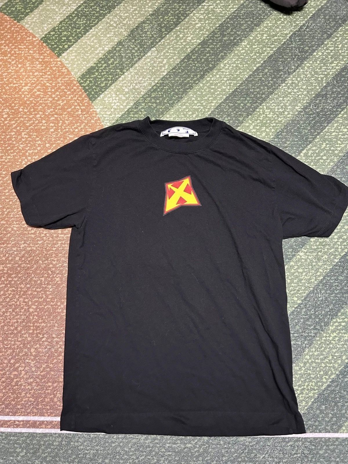 Off-White Off-White Thunder Short-Sleeve Tee Black/Yellow FW22 Medium Size US M / EU 48-50 / 2 - 4 Thumbnail