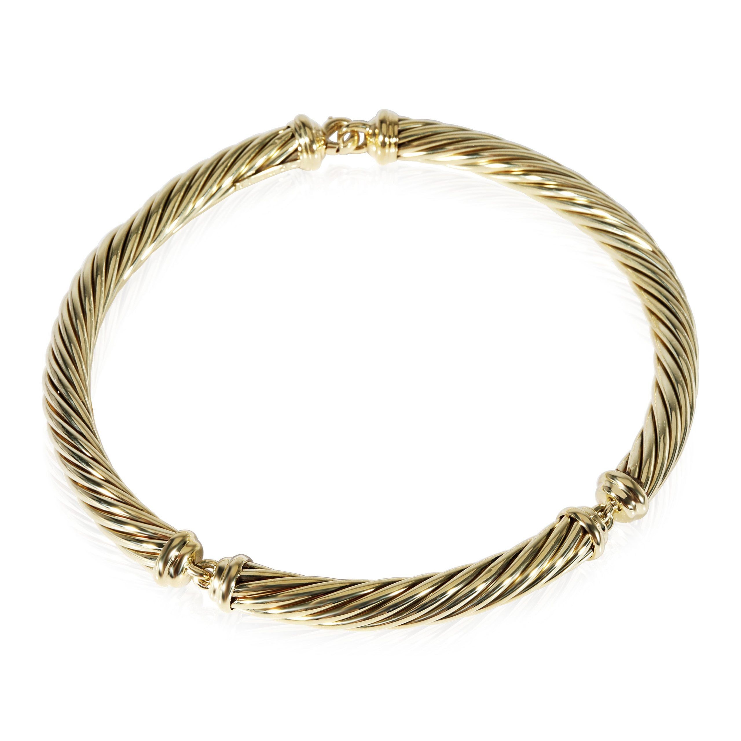 image of David Yurman Metro Choker Necklace In 14K Yellow Gold, Women's