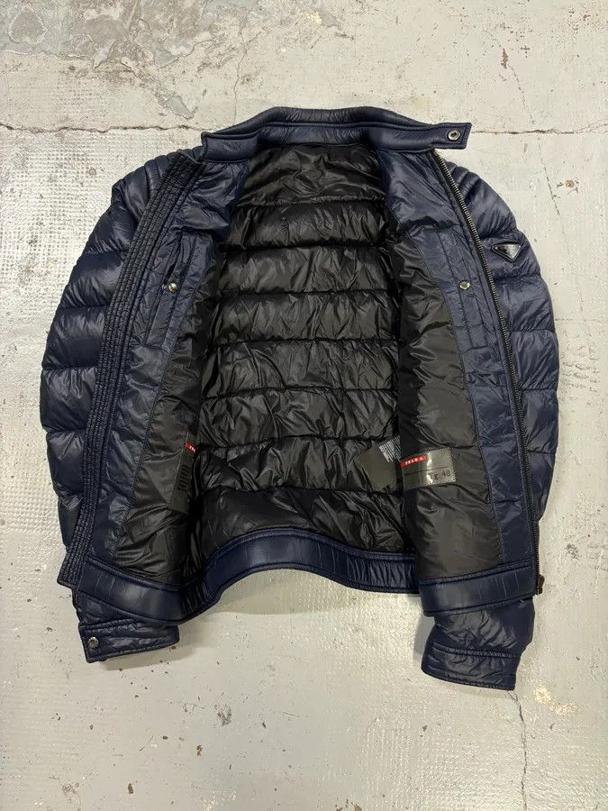 Prada AW2014 Prada Navy Nylon Quilted Puffer Jacket Size US M / EU 48-50 / 2 - 7 Thumbnail