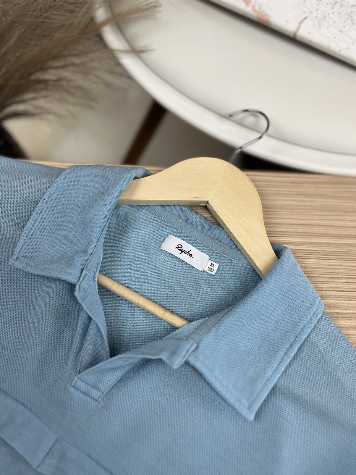 Rapha Rapha baby blue wool blend polo shirt Size US XL / EU 56 / 4 - 4 Thumbnail