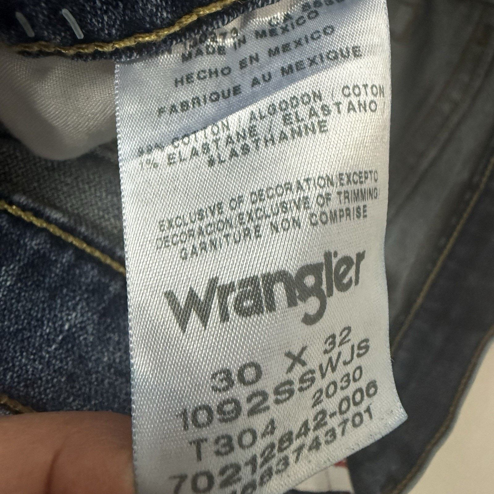 Wrangler Wrangler Men's Slim Straight Jeans 30x32 Judson Blue Western Size US 30 / EU 46 - 4 Thumbnail