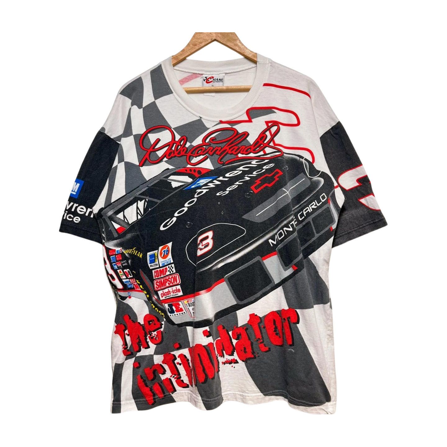 Chase Authentics × Vintage Vintage 90s NASCAR Dale Earnhardt All Over Print T Shirt XL Size ONE SIZE - 1 Thumbnail