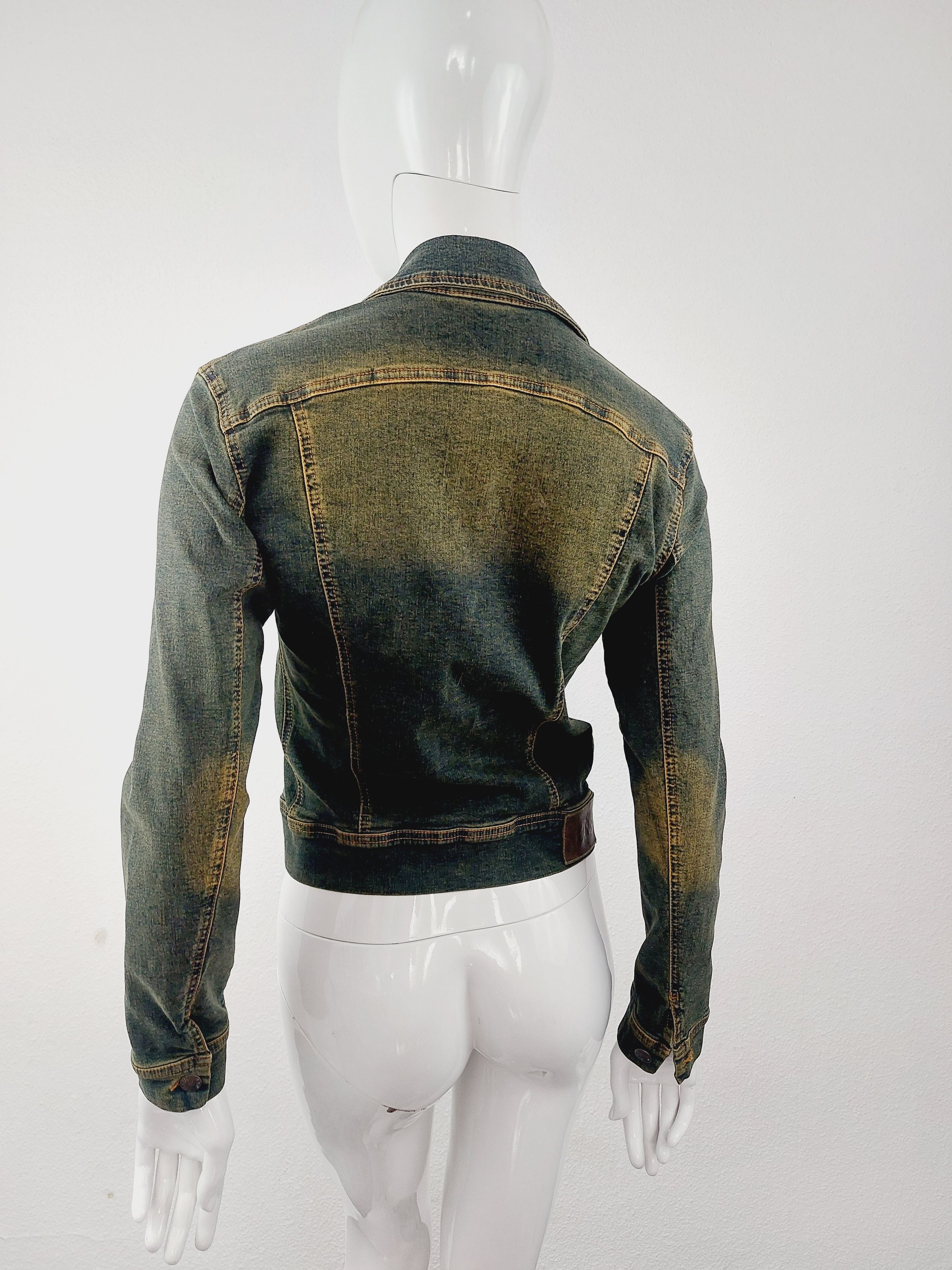 plein sud Plein Sud Corset Hook And Eye Stone Wash Denim Jacket Size S / US 4 / IT 40 - 9 Thumbnail