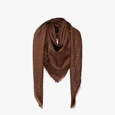 Fendi o1s1wg111224 Size: OS / Shawl in Brown Size ONE SIZE - 2 Thumbnail