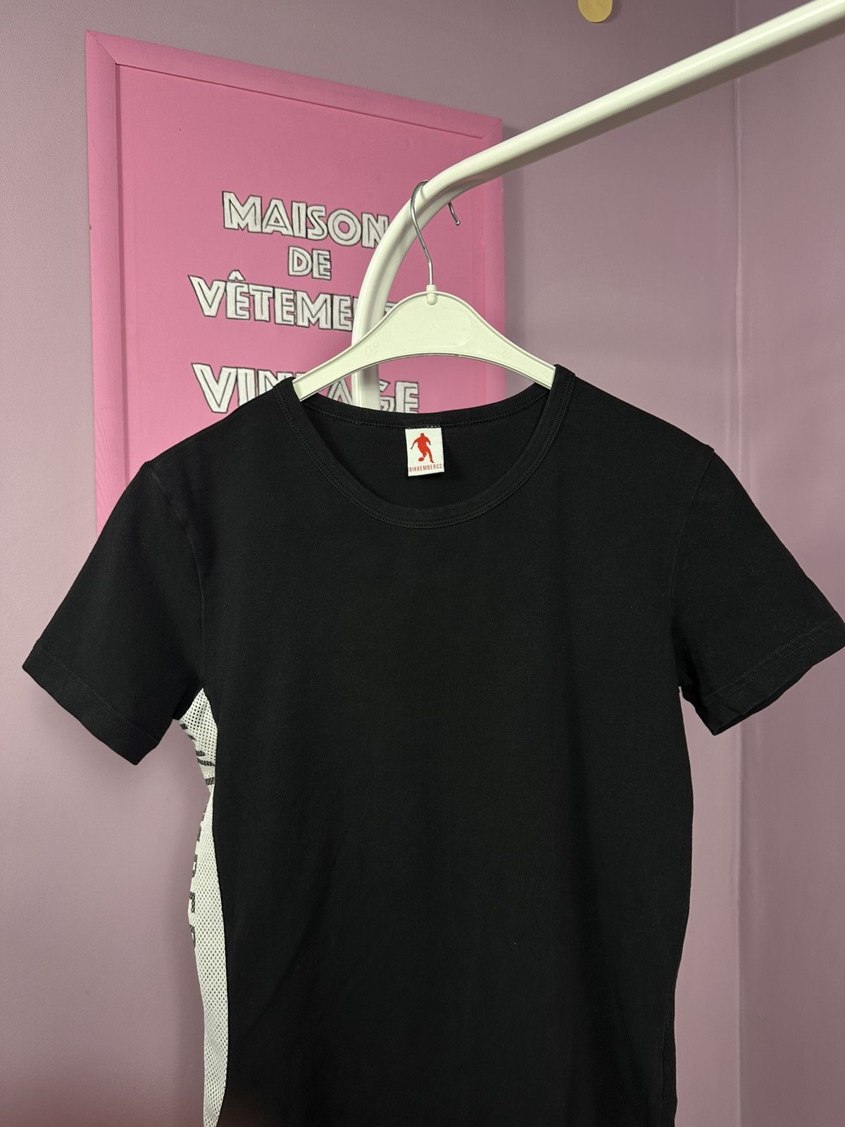 Dirk Bikkembergs Bikkembergs Logo Pattern Cotton T Shirt Crop Mesh Stretch Size US M / EU 48-50 / 2 - 3 Thumbnail