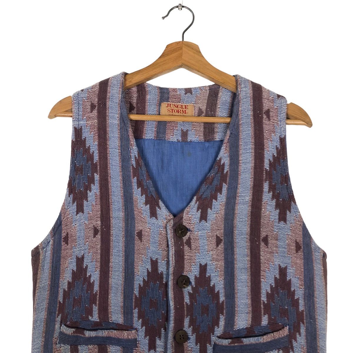 Japanese Brand 🔥90’s Vintage Vest Navajo Aztec Chimayo Jungle Storm Size US M / EU 48-50 / 2 - 3 Thumbnail