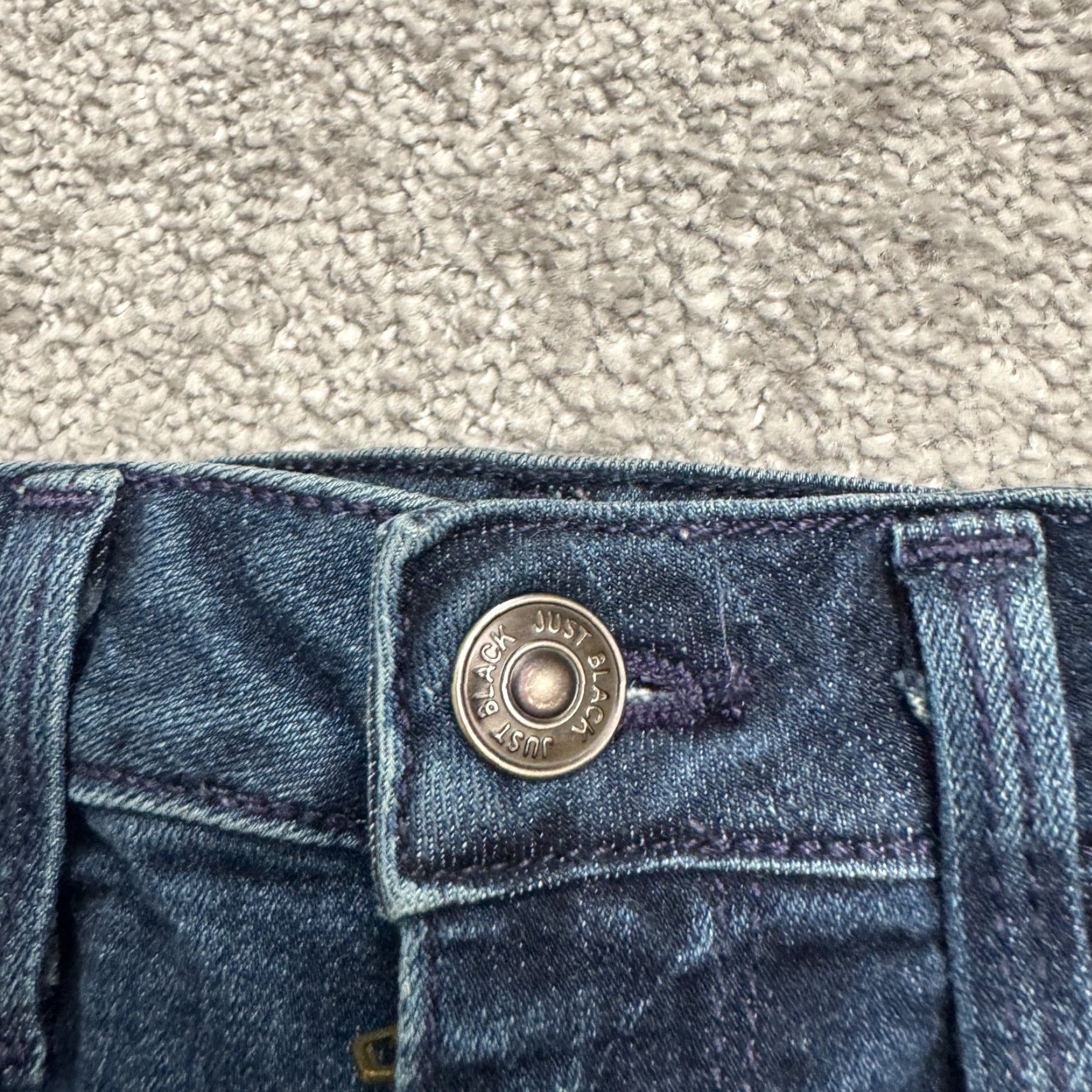 Denime JUST BLACK Mid Rise Straight Leg Crop Denim Jeans Womens 26P Blue Dark Wash Size 26" / US 2 / IT 38 - 5 Thumbnail
