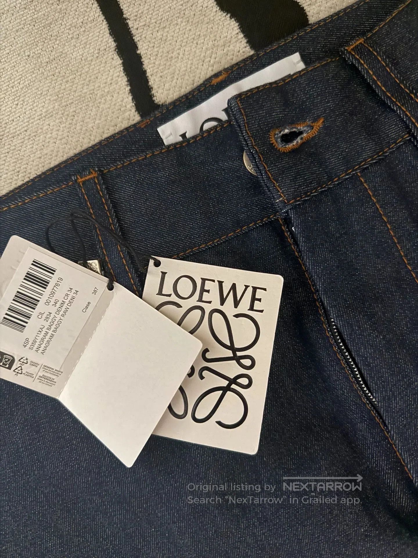 Loewe new loewe embroidered logo denim pants. Size US 34 / EU 50 - 2 Thumbnail