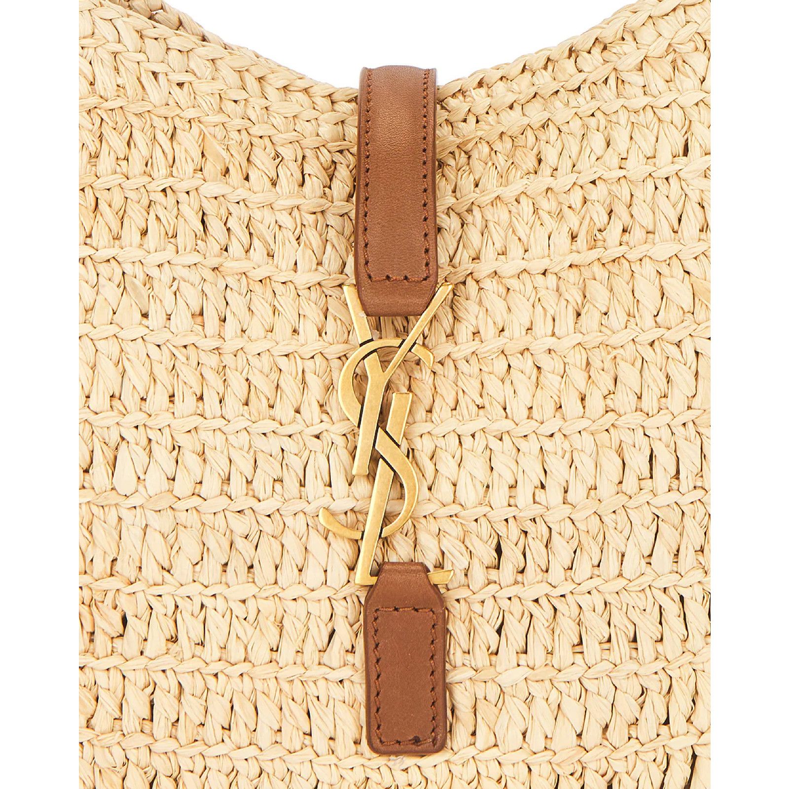 Yves Saint Laurent Saint Laurent Baby Le 5 A 7 Raffia YSL Hobo Bucket Bag Size ONE SIZE - 5 Thumbnail