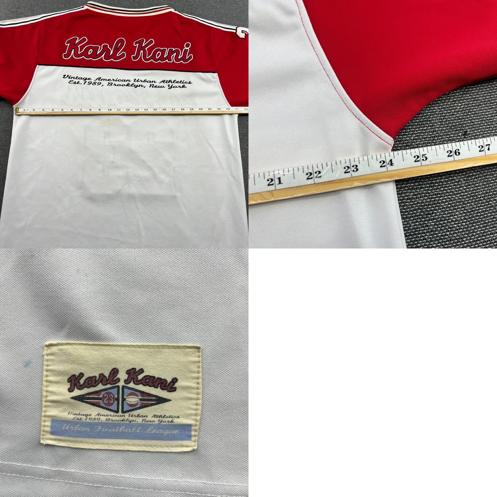 Karl Kani Karl Kani Football Jersey Mens 2XL XXL St. Louis #23 Red White Urban League Shirt Short Sleeve Sports Moisture Wicking Quick Dry Mens Size US XXL / EU 58 / 5 - 10 Thumbnail