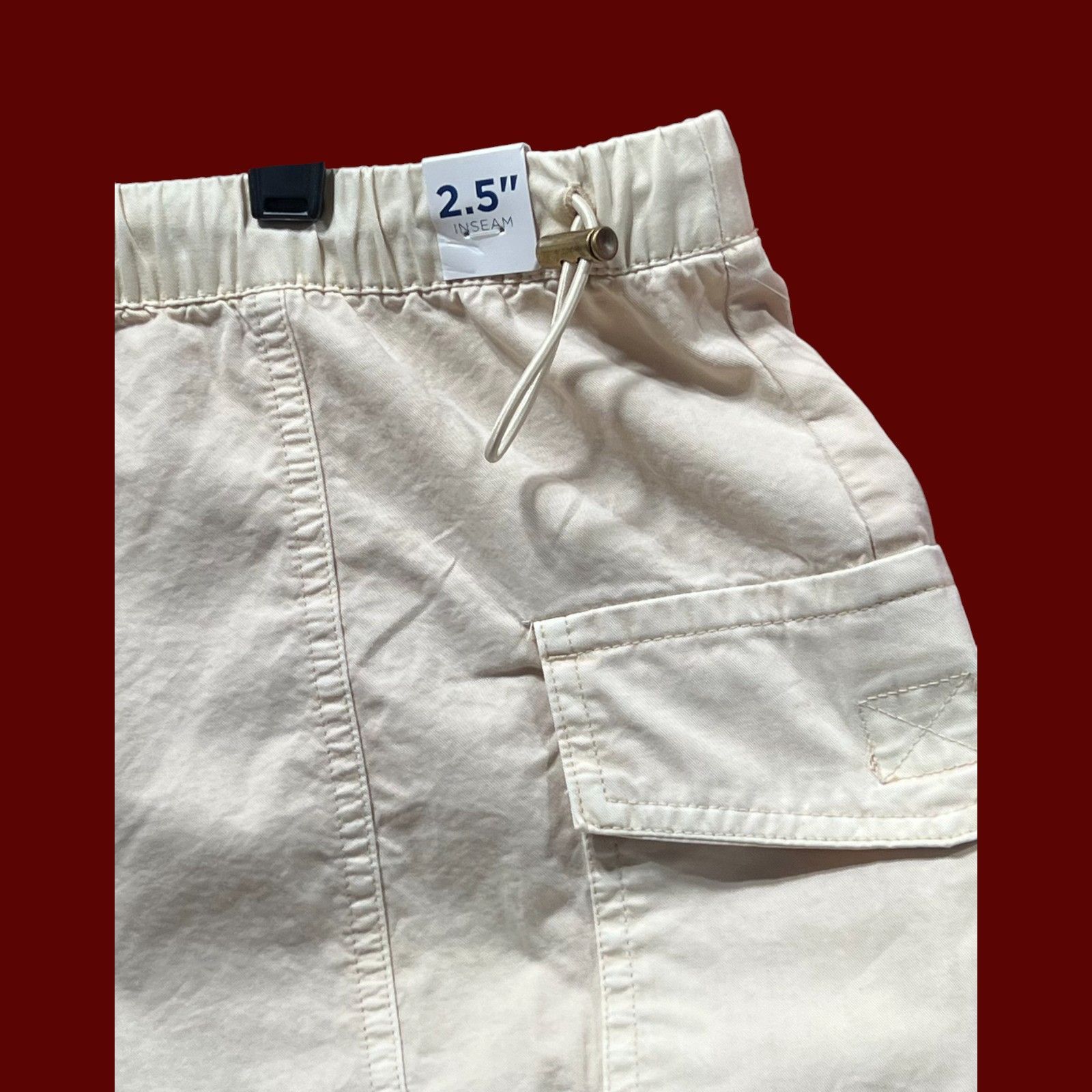 Arizona Jean Co. Arizona - Women's Low Rise Pull-On Short Juniors - Beige - L Size 37" - 14 Thumbnail