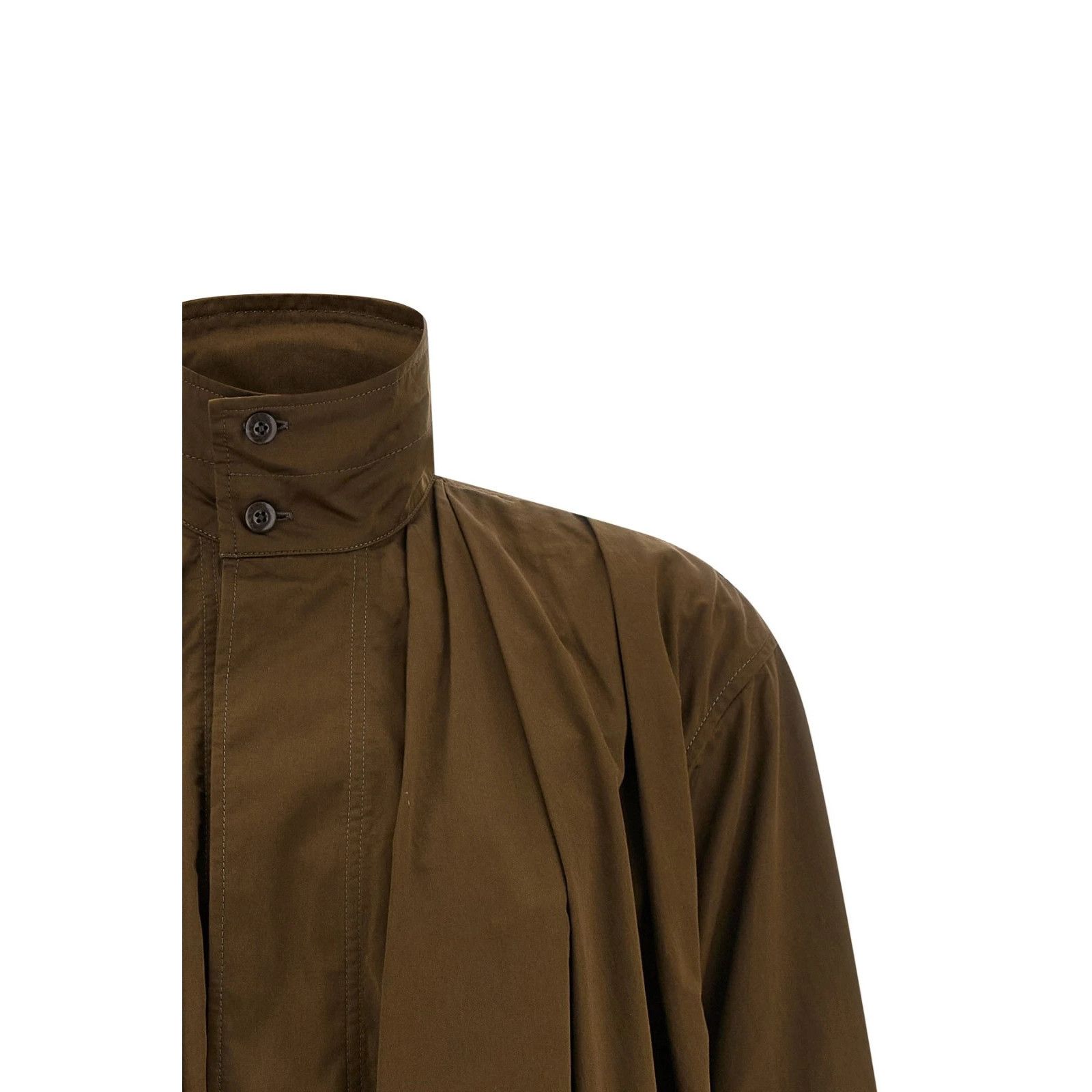 Lemaire LEMAIRE Soft Pleated Brown Cotton Jacket New & Authentic (Wo Size M / US 6-8 / IT 42-44 - 3 Thumbnail