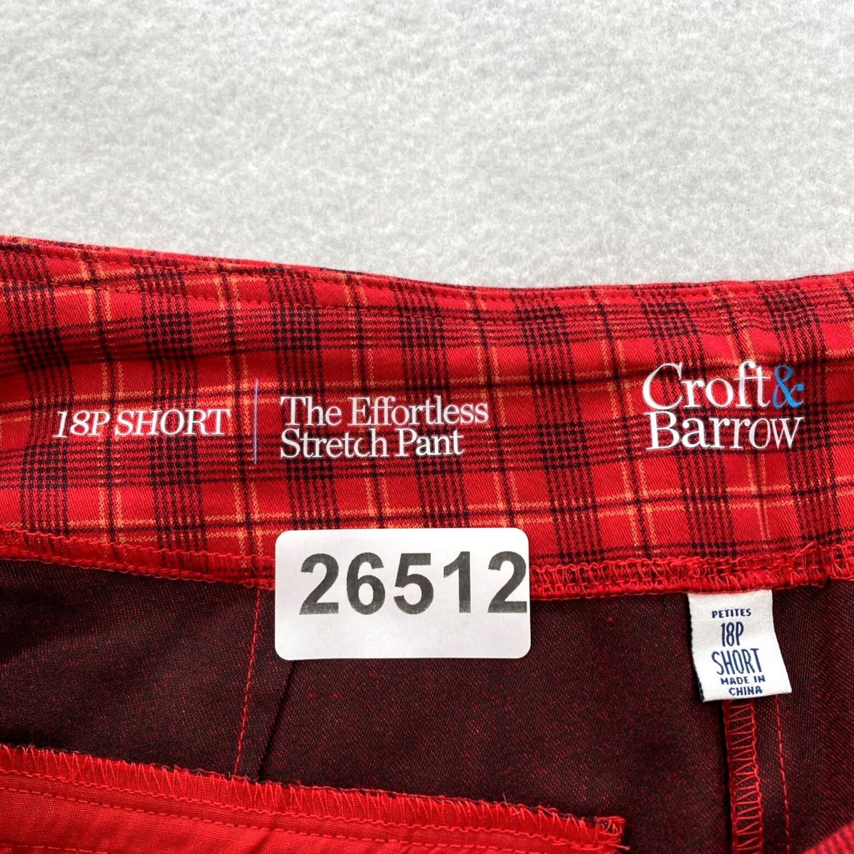 Croft & Barrow Croft & Barrow The Effortless Stretch Pant Women's 18P Red Plaid Stretch Pull On Pants Slim Straight Capris? Size 26" / US 2 / IT 38 - 5 Thumbnail