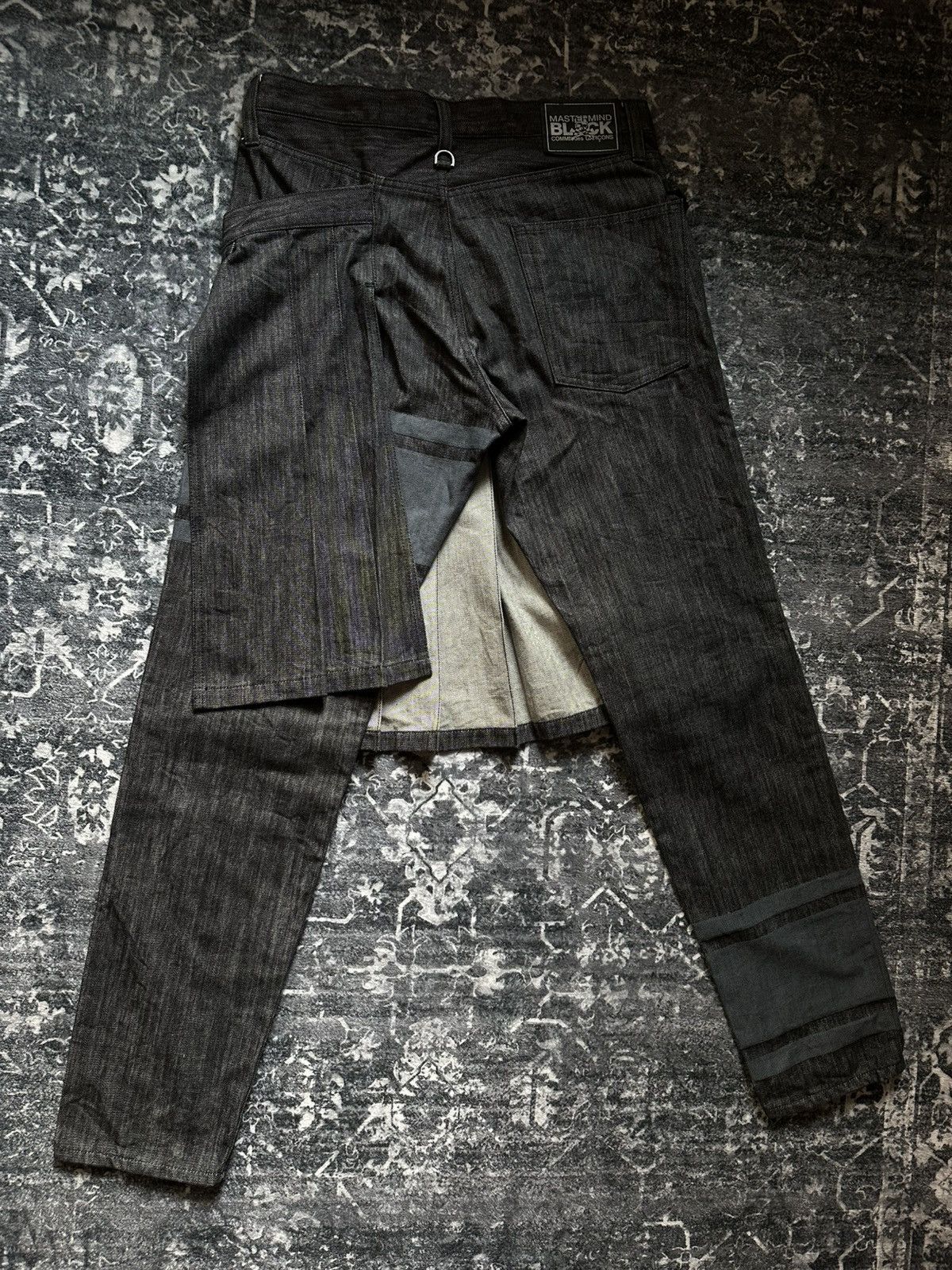 Comme des Garcons MASTERMIND JAPAN X COMME DES GARCONS PLEATED WRAPSKIRT DENIM Size US 34 / EU 50 - 2 Thumbnail