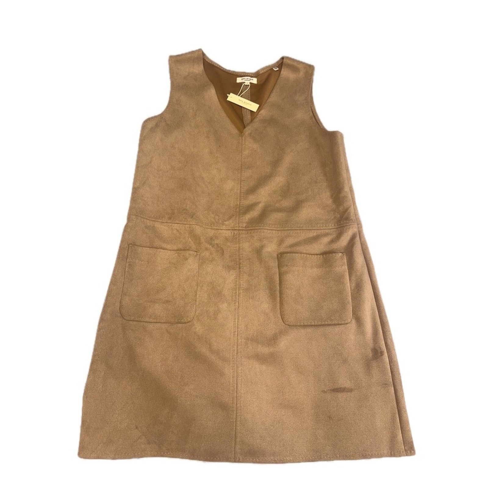 Bcbgmaxazria MAX STUDIO London Sleeveless V-Neck Mini Dress w/ Pockets Size XS / US 0-2 / IT 36-38 - 4 Thumbnail