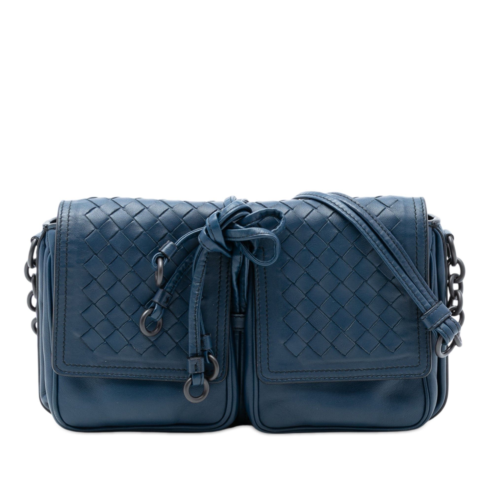 Bottega Veneta Nappa Intrecciato Double Pocket Flap Crossbody Size ONE SIZE - 1 Thumbnail