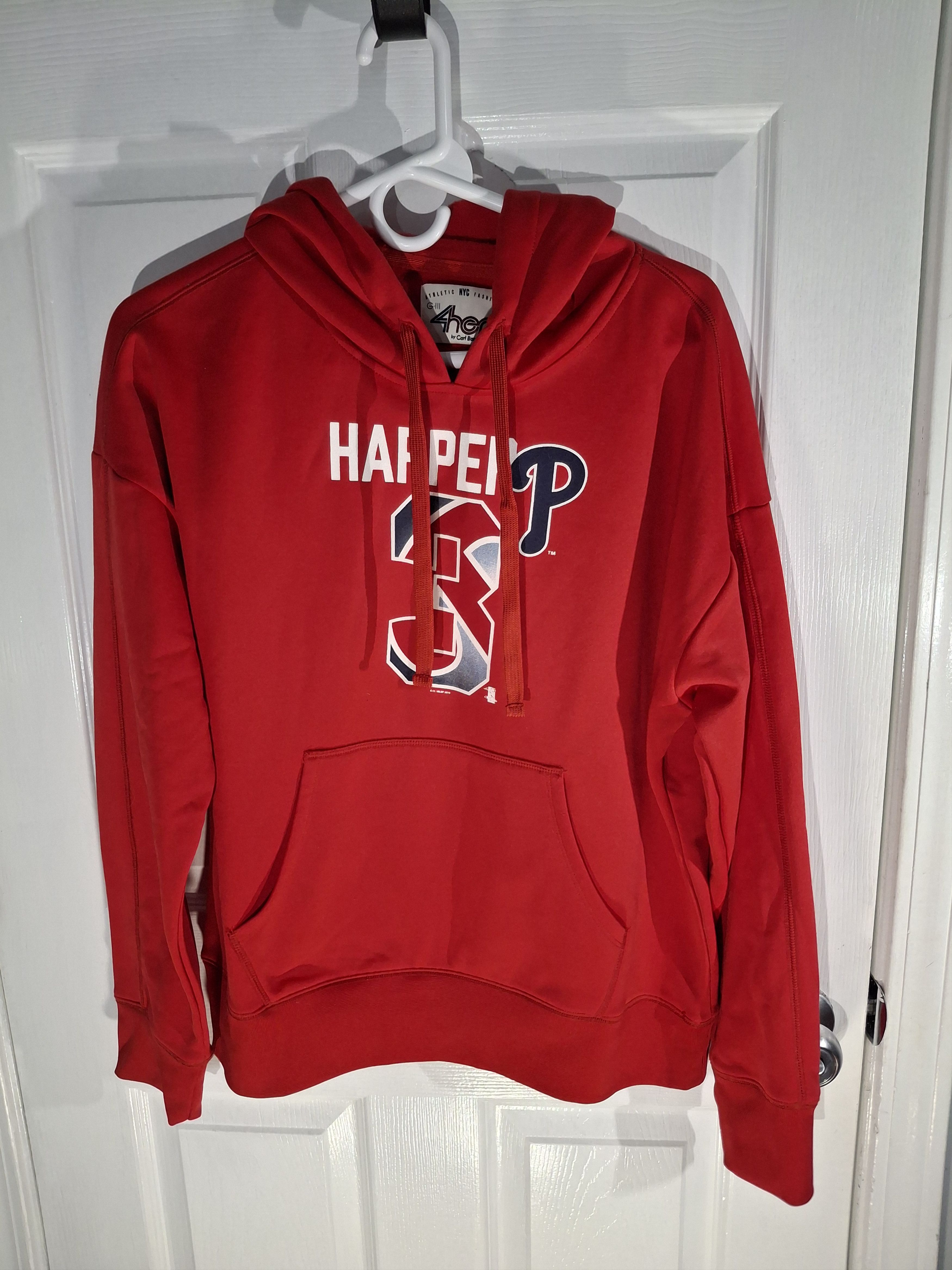 G-III 4Her by Carl Banks Phillies Bryce Harper Hoodie Size XL / US 12-14 / IT 48-50 - 1 Thumbnail