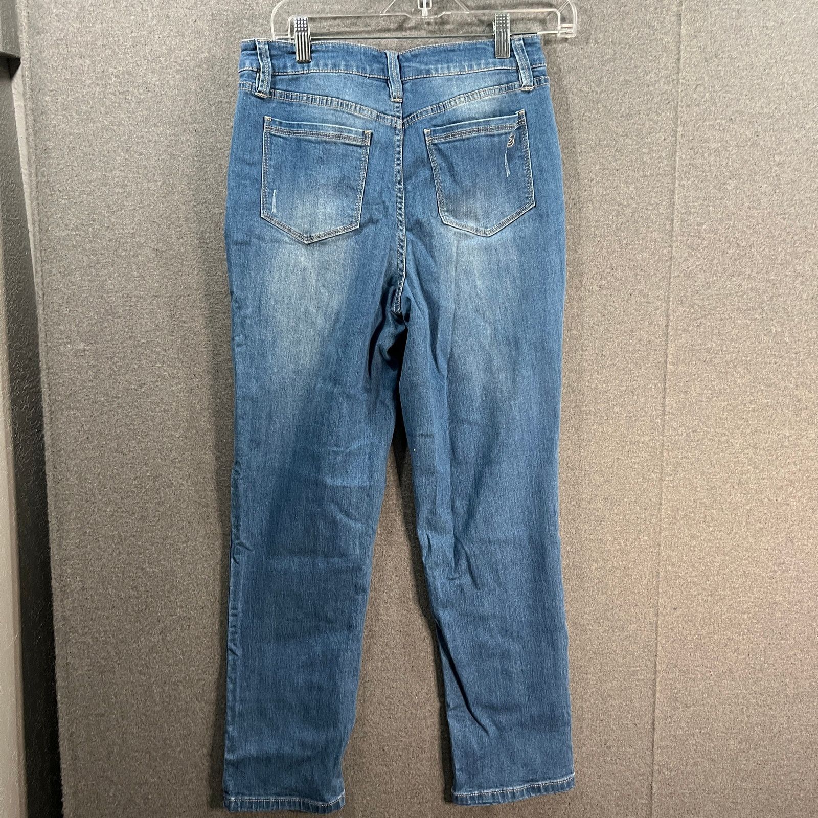 Other Susan Graver Regular Straight Leg Distressed Ankle Jean Size 28" / US 6 / IT 42 - 2 Thumbnail