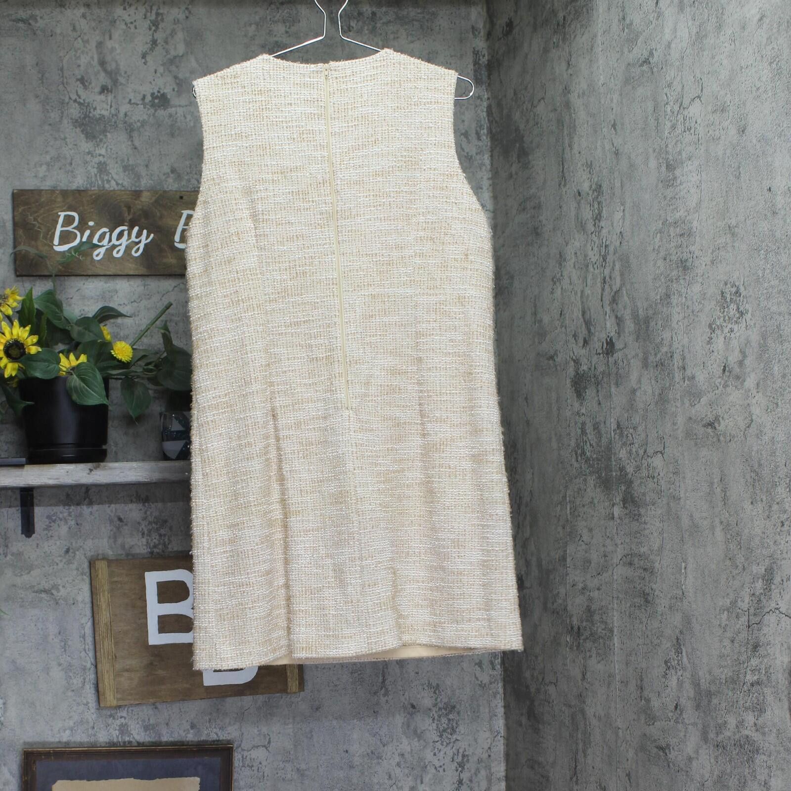 Other Halston Chain-trim Shift Dress Hd4jmb8t Oatmeal Brown 14 Size XL / US 12-14 / IT 48-50 - 2 Thumbnail
