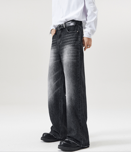Japanese Brand Washed distressed trendy cleanfit loose jeans Size US 34 / EU 50 - 3 Thumbnail
