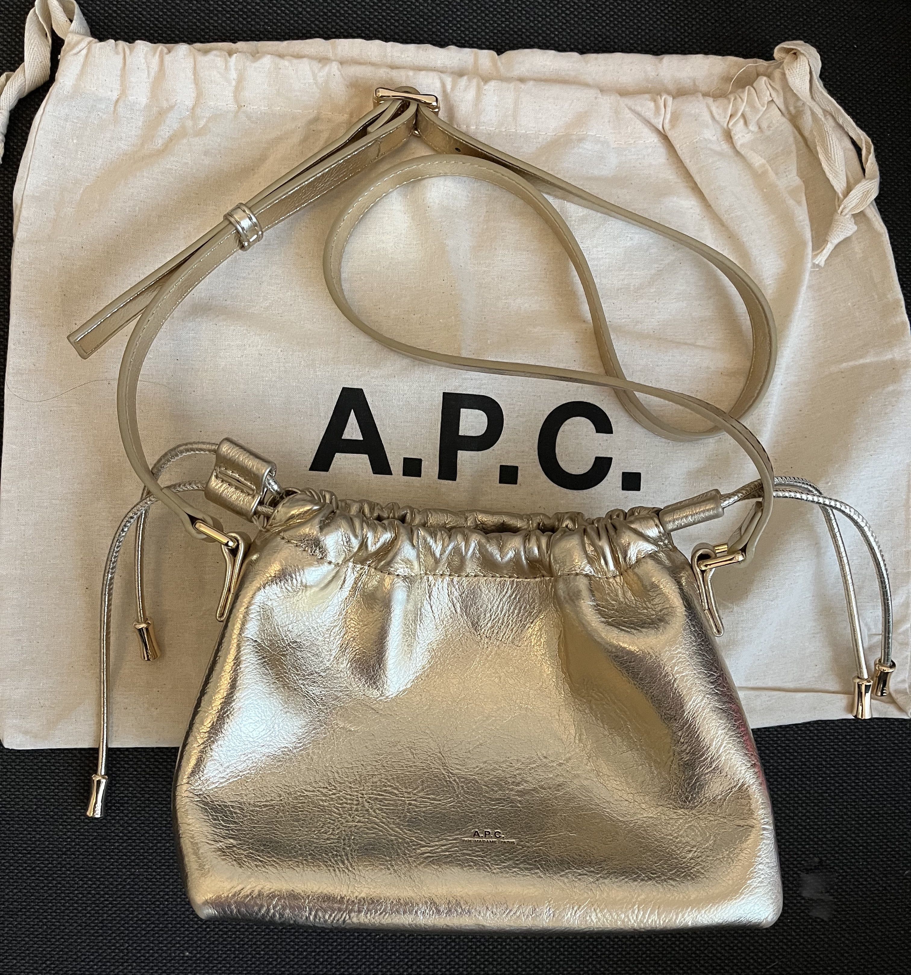 A.P.C. Gold A.P.C. Ninon Mini Bag Purse Sac Crossbody Shoulder Size ONE SIZE - 2 Thumbnail