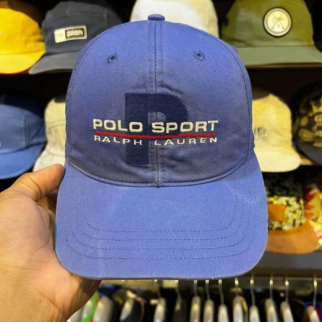 image of Dad Hat x Polo Ralph Lauren Vintage Polo Sport Ralph Laurent Hat in Blue, Men's