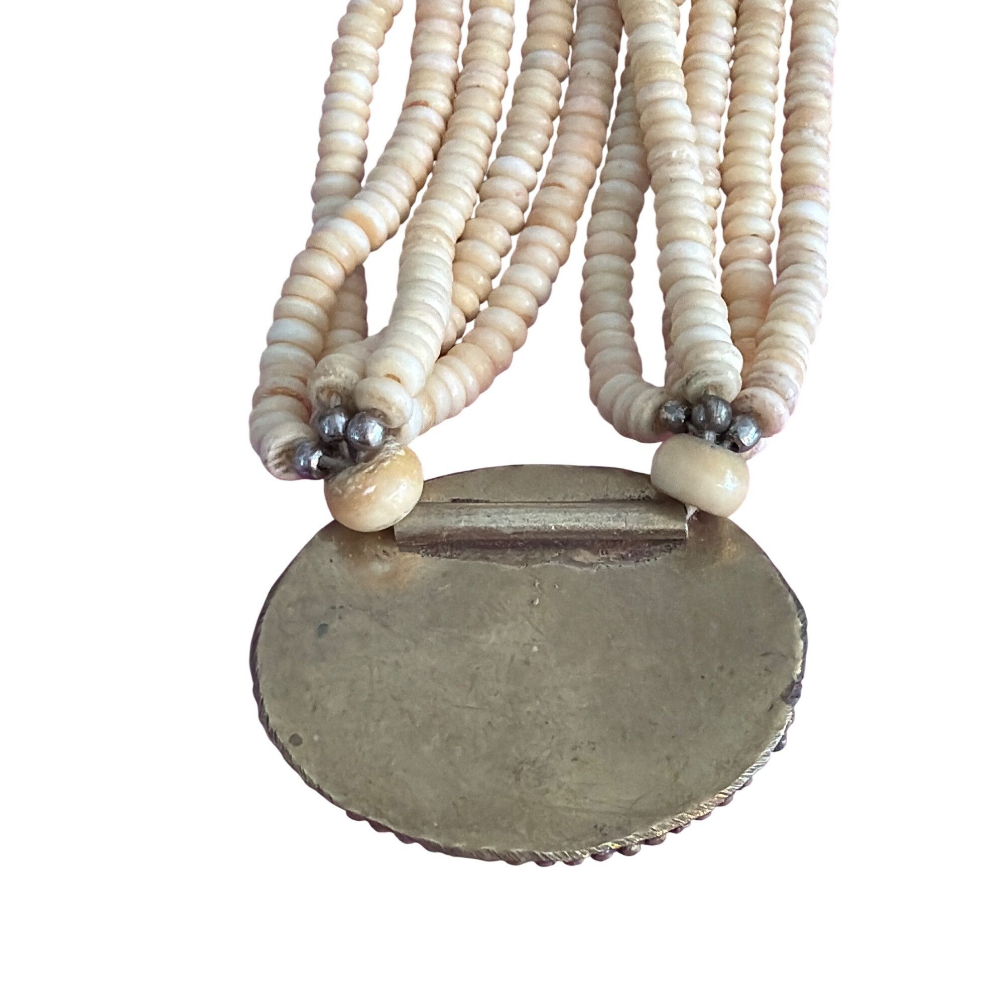 Other Vintage Bovine Bone Etched Pendant Necklace Beads Elephant L Size ONE SIZE - 6 Thumbnail