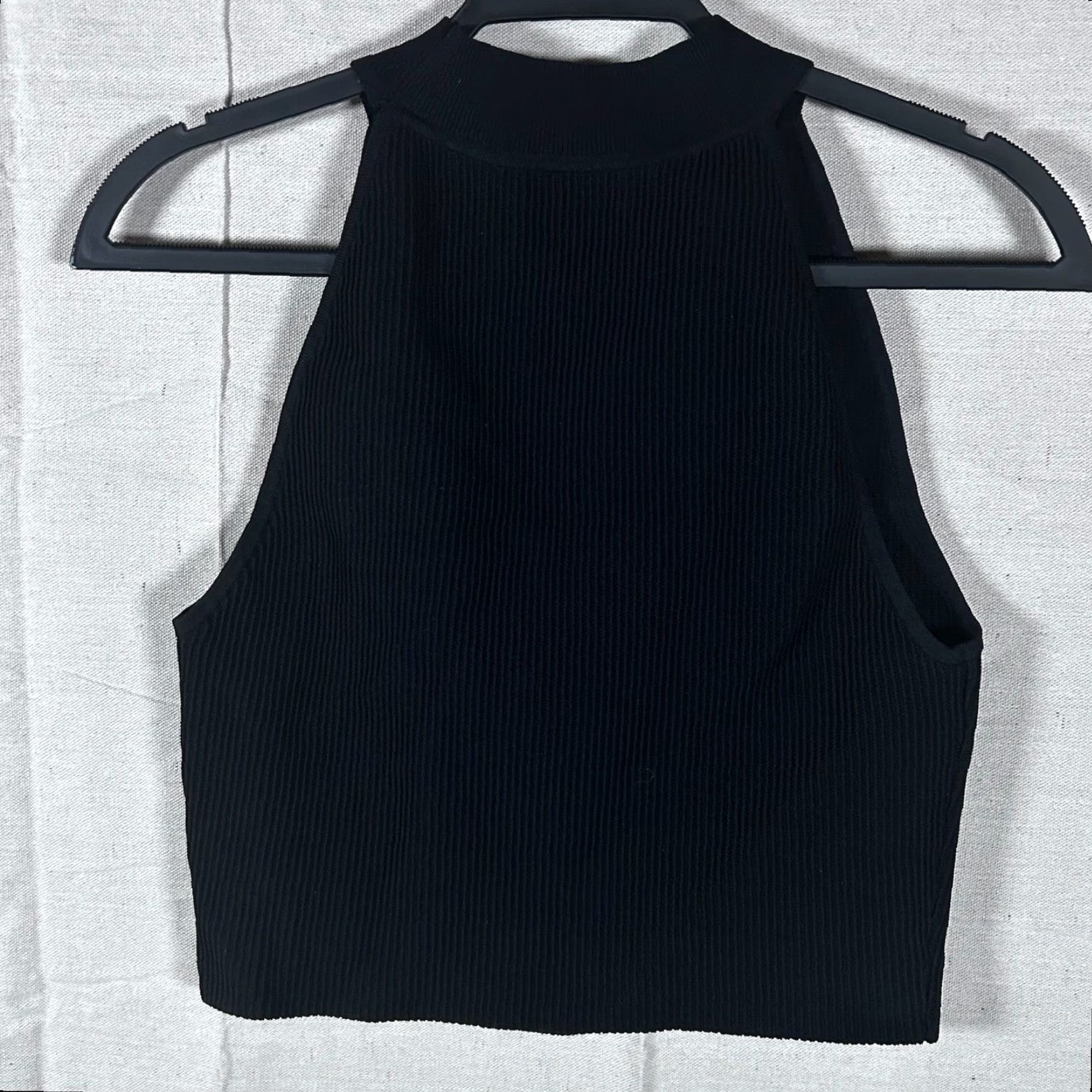Vintage Babaton Halter Tank Black Knit Cropped Sleeveless Mens L Shirt? Size L / US 10 / IT 46 - 2 Thumbnail
