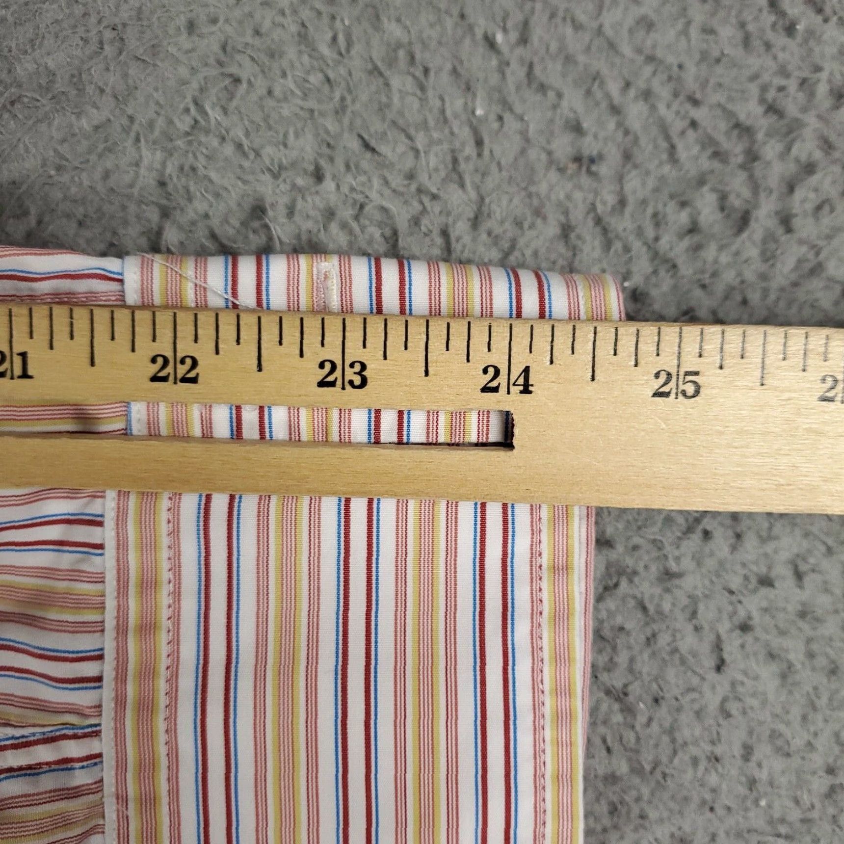 Pinko VINTAGE? No — Thomas Pink Shirt Mens Size 16 Red Blue Striped Dress Shirt Long Sleeve Button Up Cotton Classic Fit 16 Red Mens Regular Shirt Size 42R - 7 Thumbnail