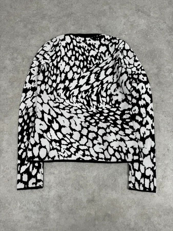 Roberto Cavalli AW2021 Cavalli Black & White Irregular Volcano Pattern Sweater Size S / US 4 / IT 40 - 2 Thumbnail