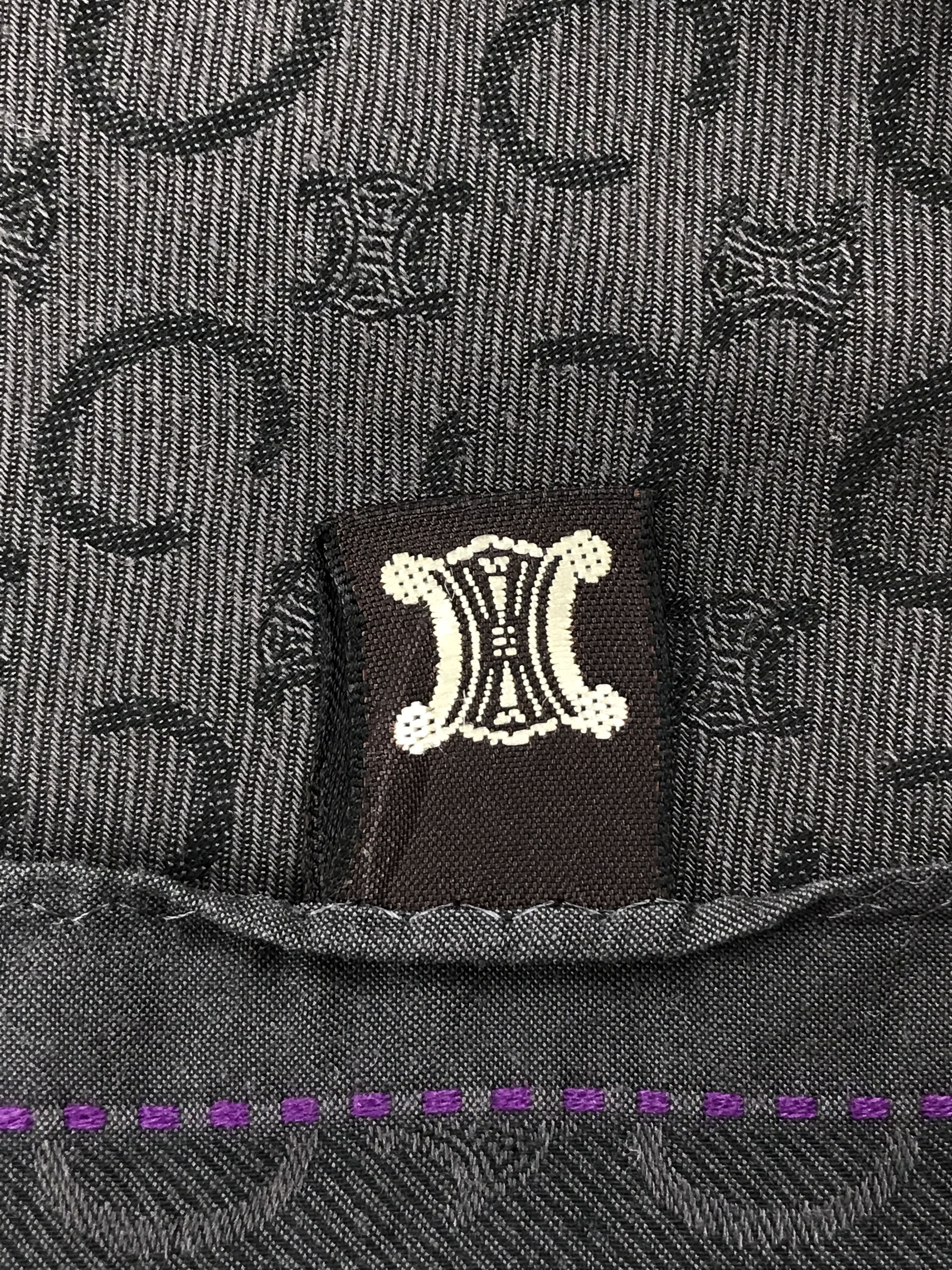 Celine × Vintage Vintage Celine Monogram Bandana Neckerchief Handkerchief Size ONE SIZE - 6 Thumbnail
