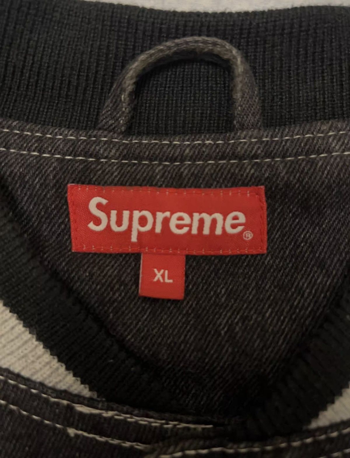 Supreme Supreme ss18 denim varisty jacket Size US XL / EU 56 / 4 - 3 Thumbnail