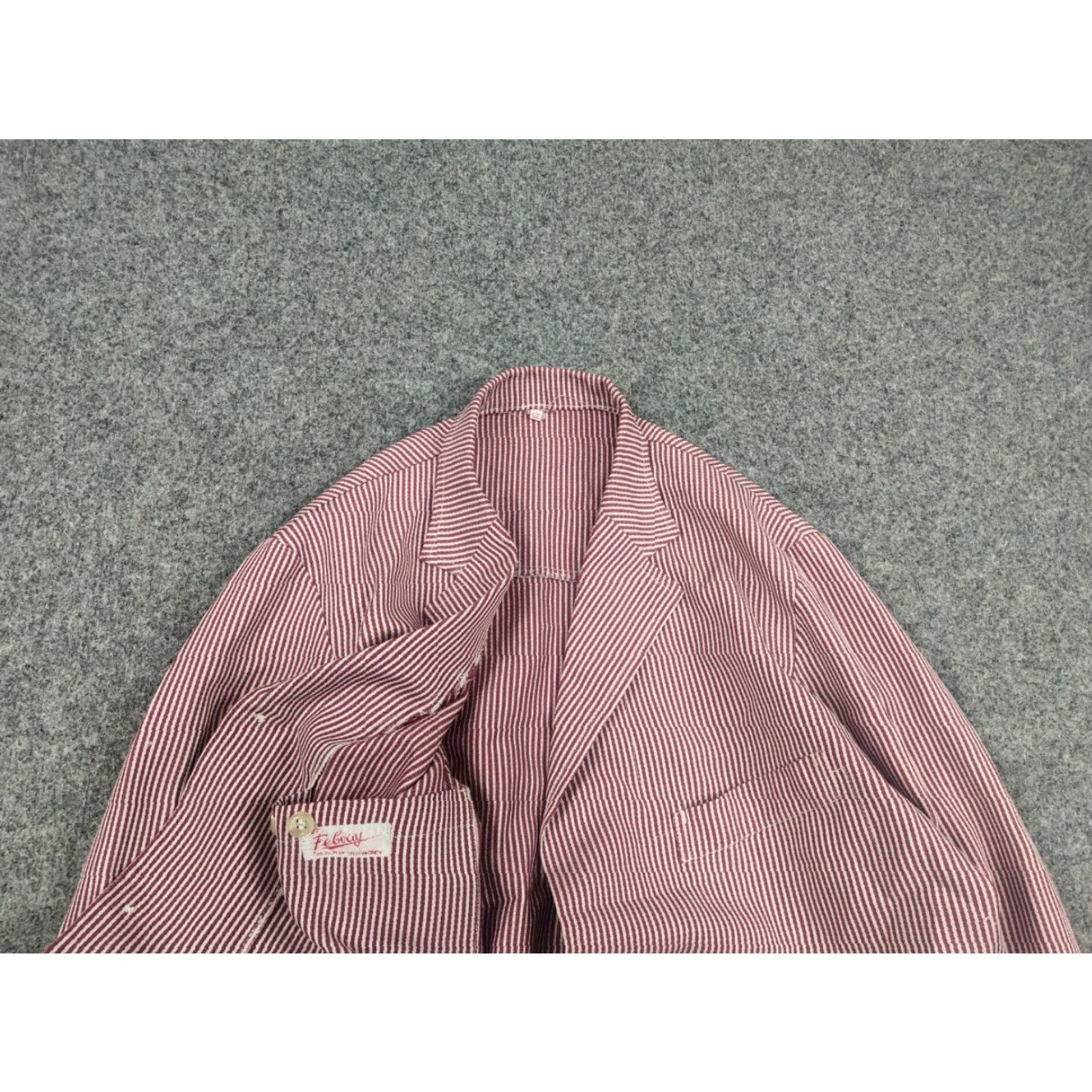 Vintage VINTAGE Febvay French Work Utility Jacket Shirt Size US L / EU 52-54 / 3 - 4 Thumbnail